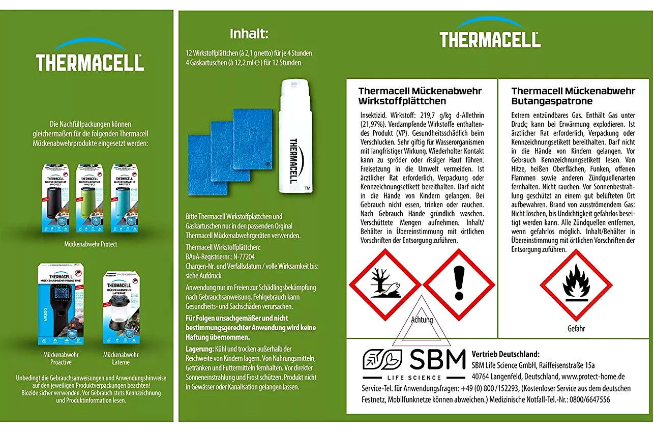 Thermacell Mückenabwehr Nachfüllpack 48h Thermacell Mückenabwehr Nachfüllpack 48h