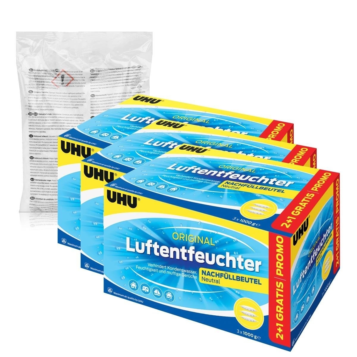 UHU Luftentfeuchter Nachfüllbeutel 10x1000g UHU Luftentfeuchter Nachfüllbeutel 10x1000g