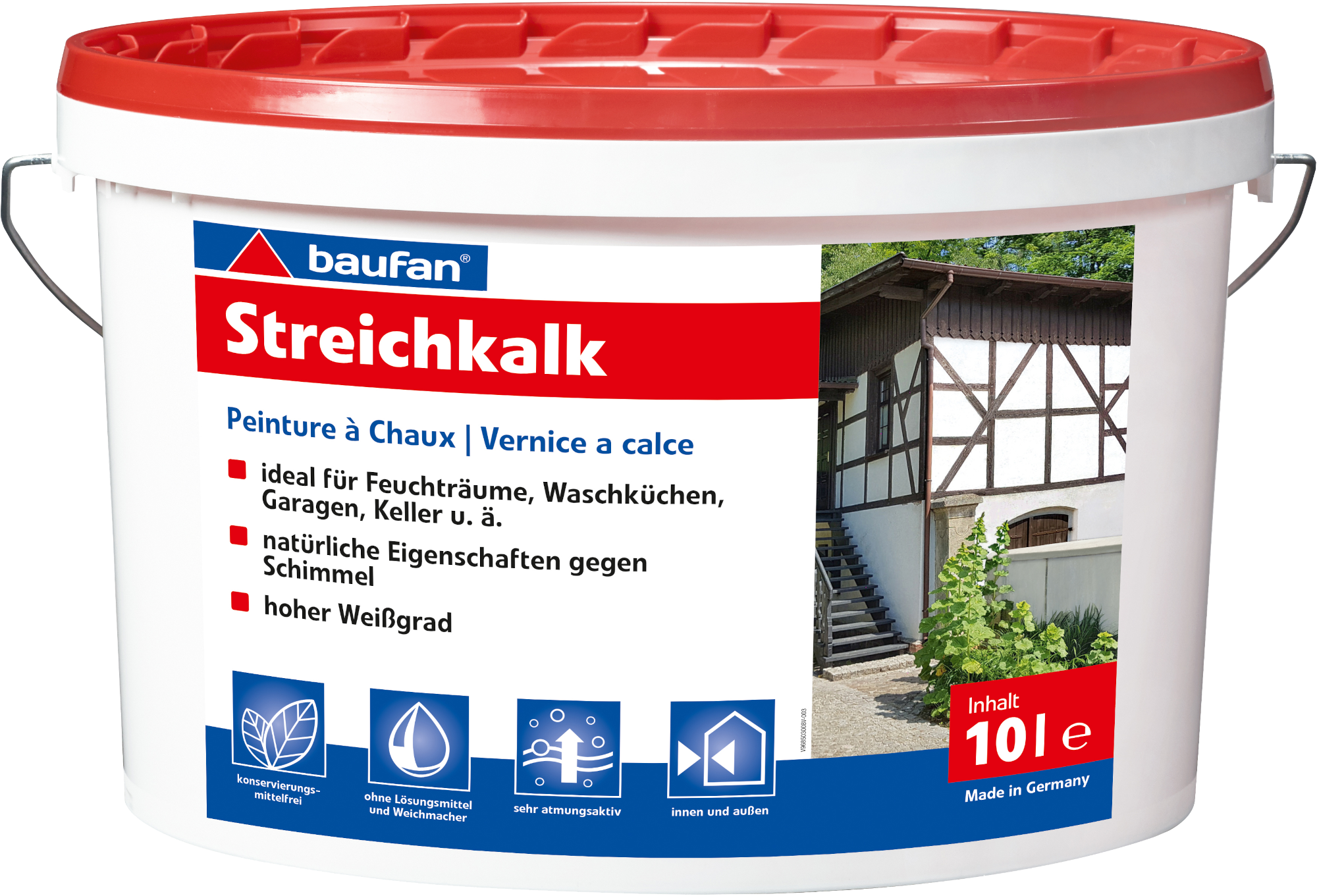 10 Liter BAUFAN Streichkalk, für innen und geschüt 10 Liter BAUFAN Streichkalk, für innen und geschüt