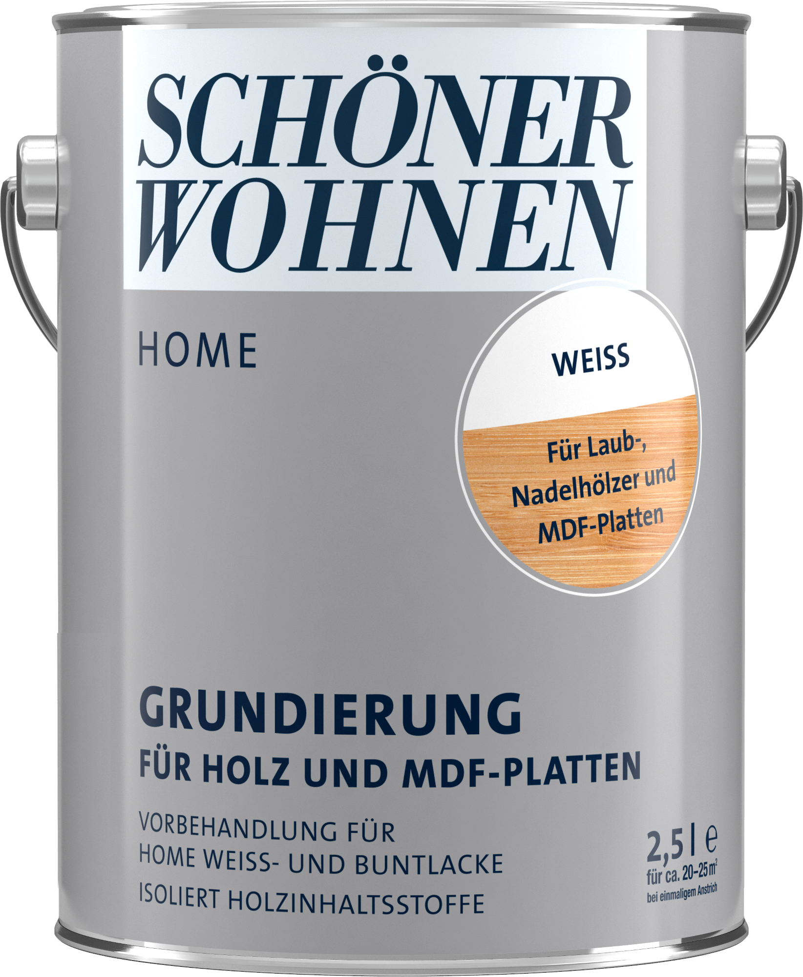 2,5L Schöner Wohnen Home Grundierung für Holz und MDF-Platten weiss 2,5L Schöner Wohnen Home Grundierung für Holz und MDF-Platten weiss