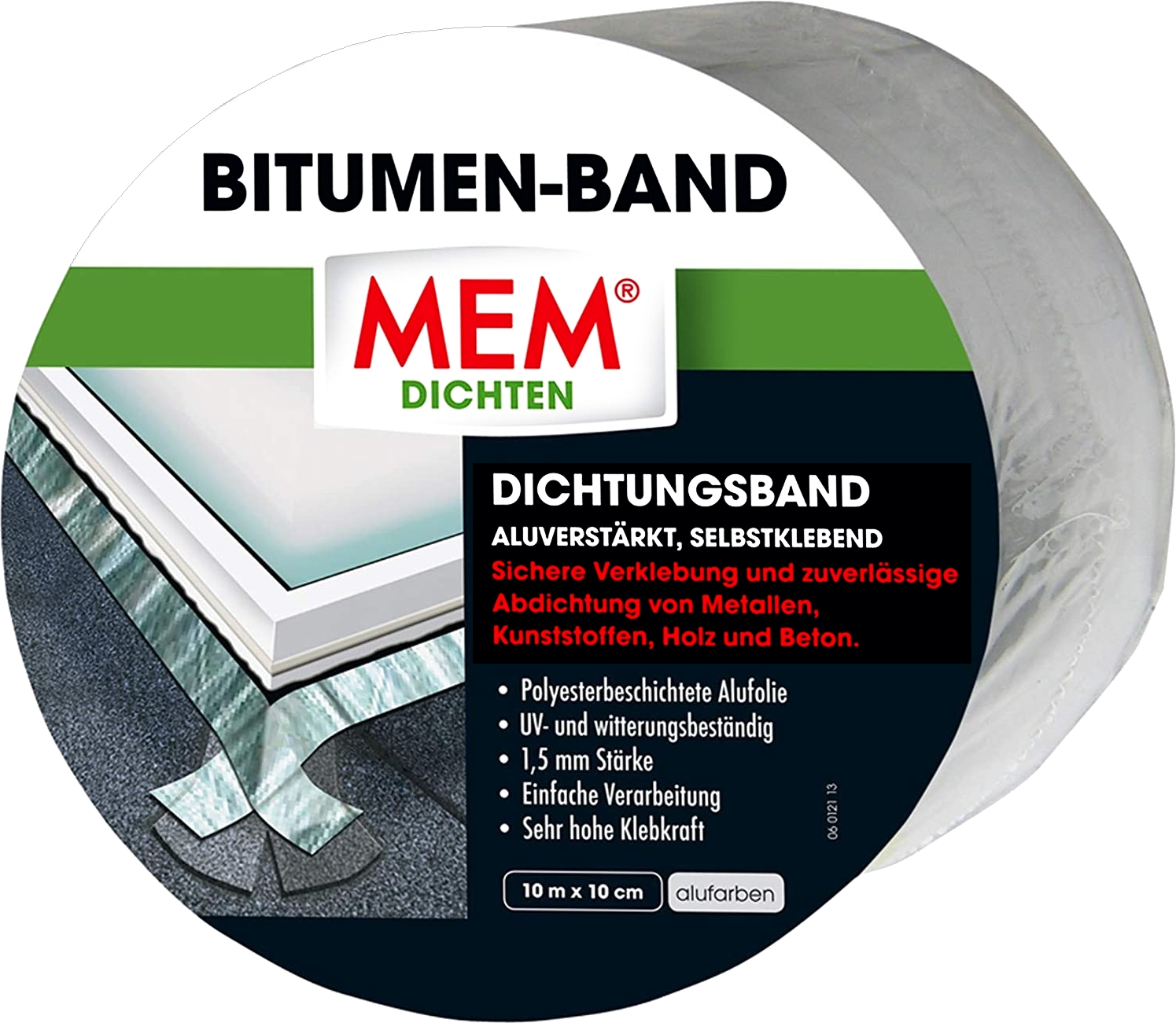 MEM Bitumen Band 100mm breit 10m lang MEM Bitumen Band 100mm breit 10m lang