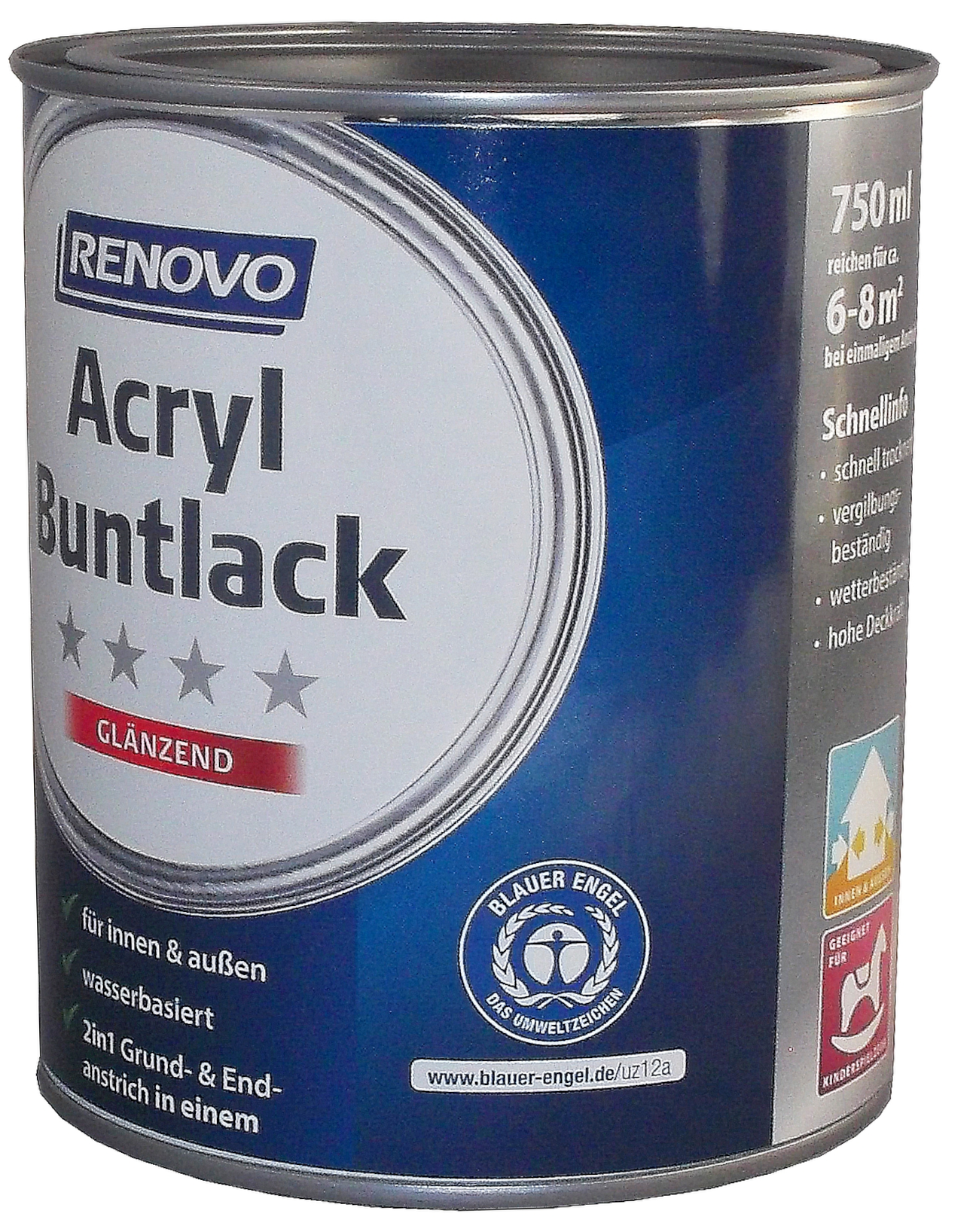 375ml Renovo Acryl Glanzlack Nr.0095 weiss
