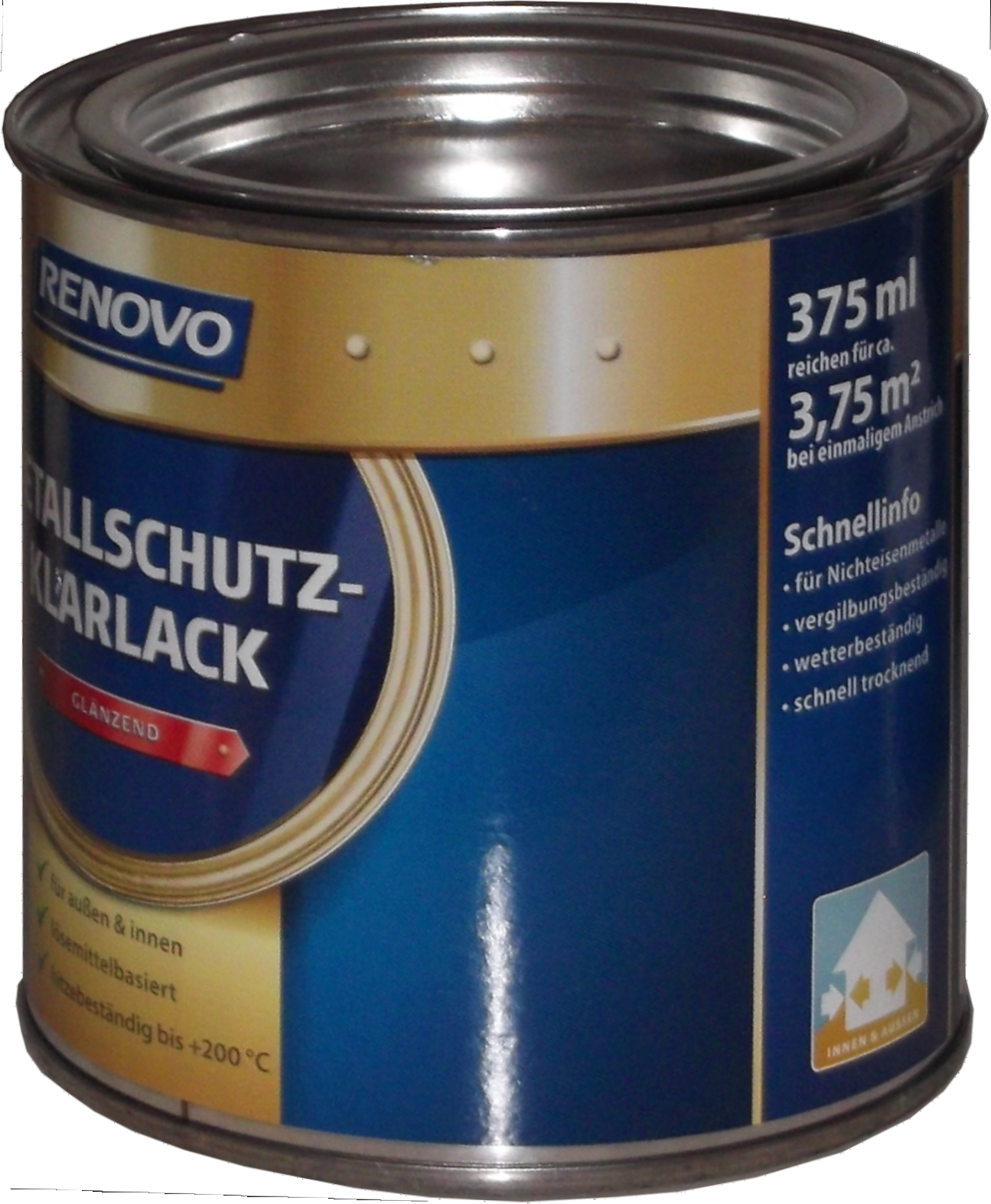 375ml Renovo Metallschutzlack - Klarlack glänzend 375ml Renovo Metallschutzlack - Klarlack glänzend