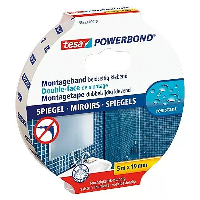 tesa Powerbond® Montageband SPIEGEL, 5m x19mm tesa Powerbond® Montageband SPIEGEL, 5m x19mm