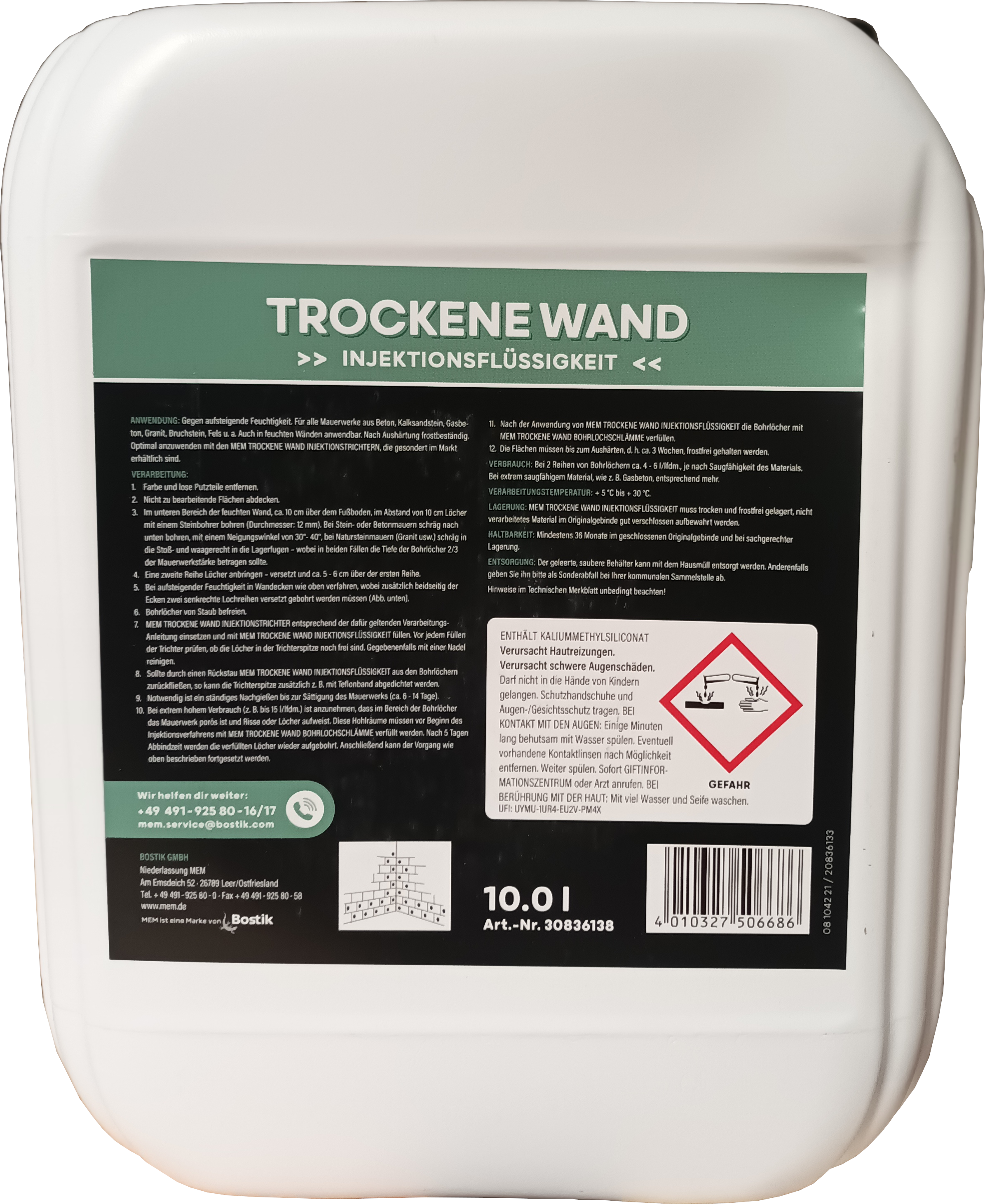 10L MEM Trockene Wand Horizontalsperrschicht 10L MEM Trockene Wand Horizontalsperrschicht