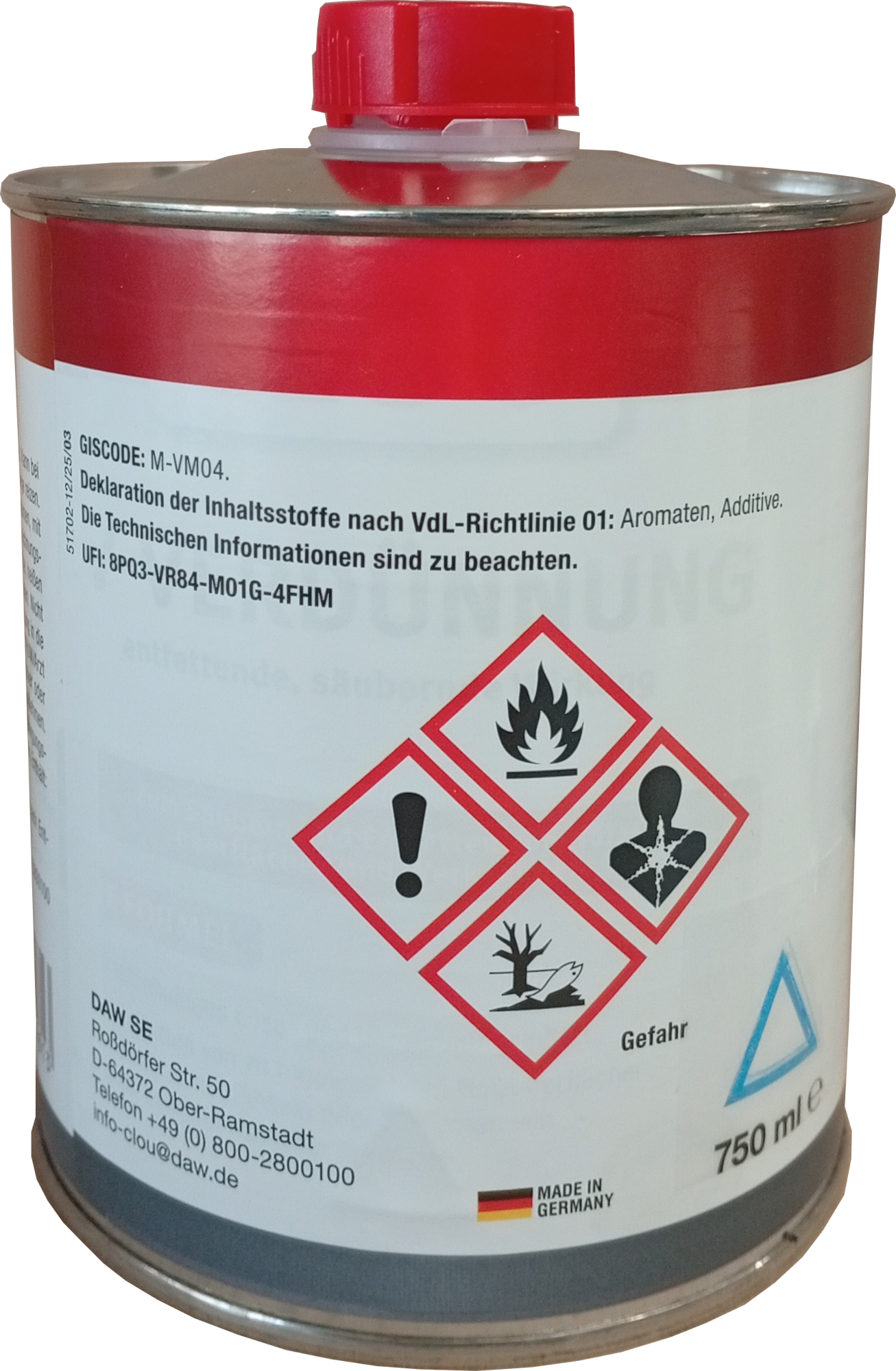 750ml Verdünnung Farbverdünner EV-Verdünnung von Clou entfetten säubern 750ml Verdünnung Farbverdünner EV-Verdünnung von Clou entfetten säubern