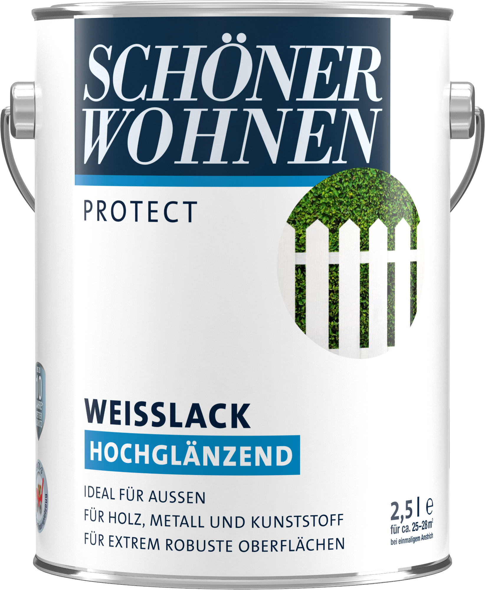 2,5L Schöner Wohnen Protect Weisslack hochglänzend weiss 2,5L Schöner Wohnen Protect Weisslack hochglänzend weiss