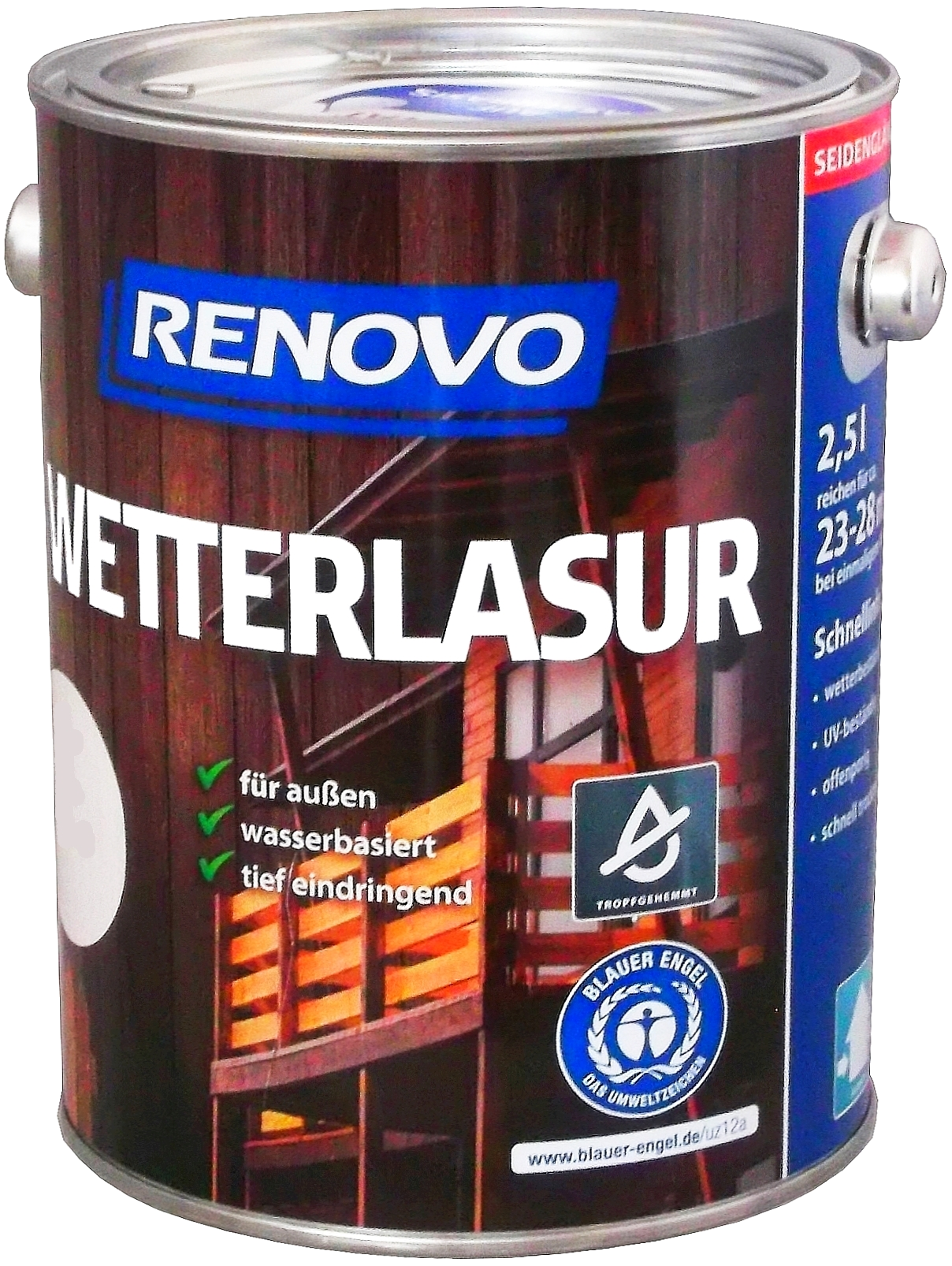 2,5L Renovo Wetterlasur/ Aussenlasur wb. Nr.6411 Tannengrün 2,5L Renovo Wetterlasur/ Aussenlasur wb. Nr.6411 Tannengrün