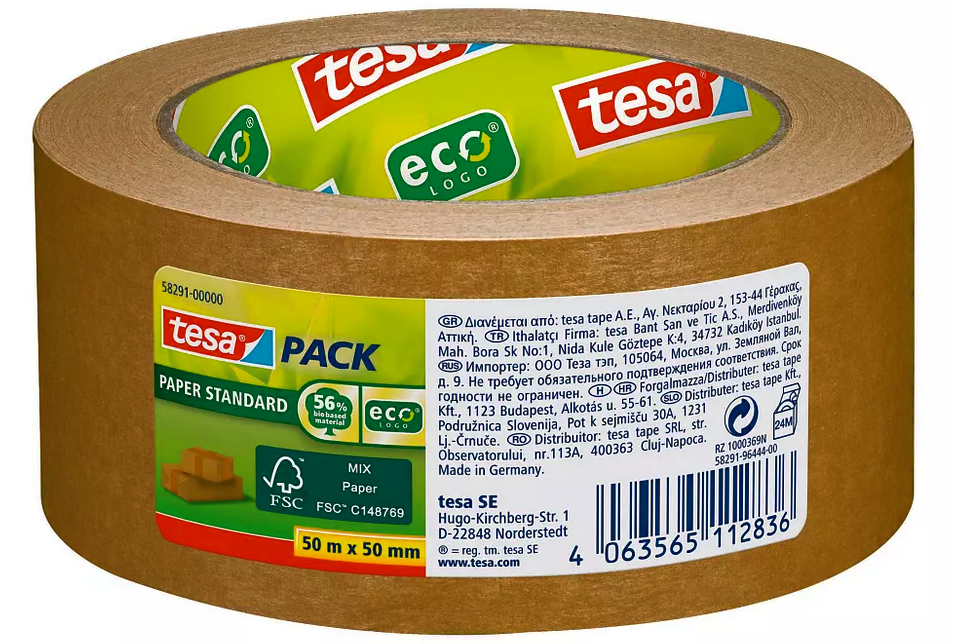 tesapack Papier Standard ecoLogo 50m:50mm tesapack Papier Standard ecoLogo 50m