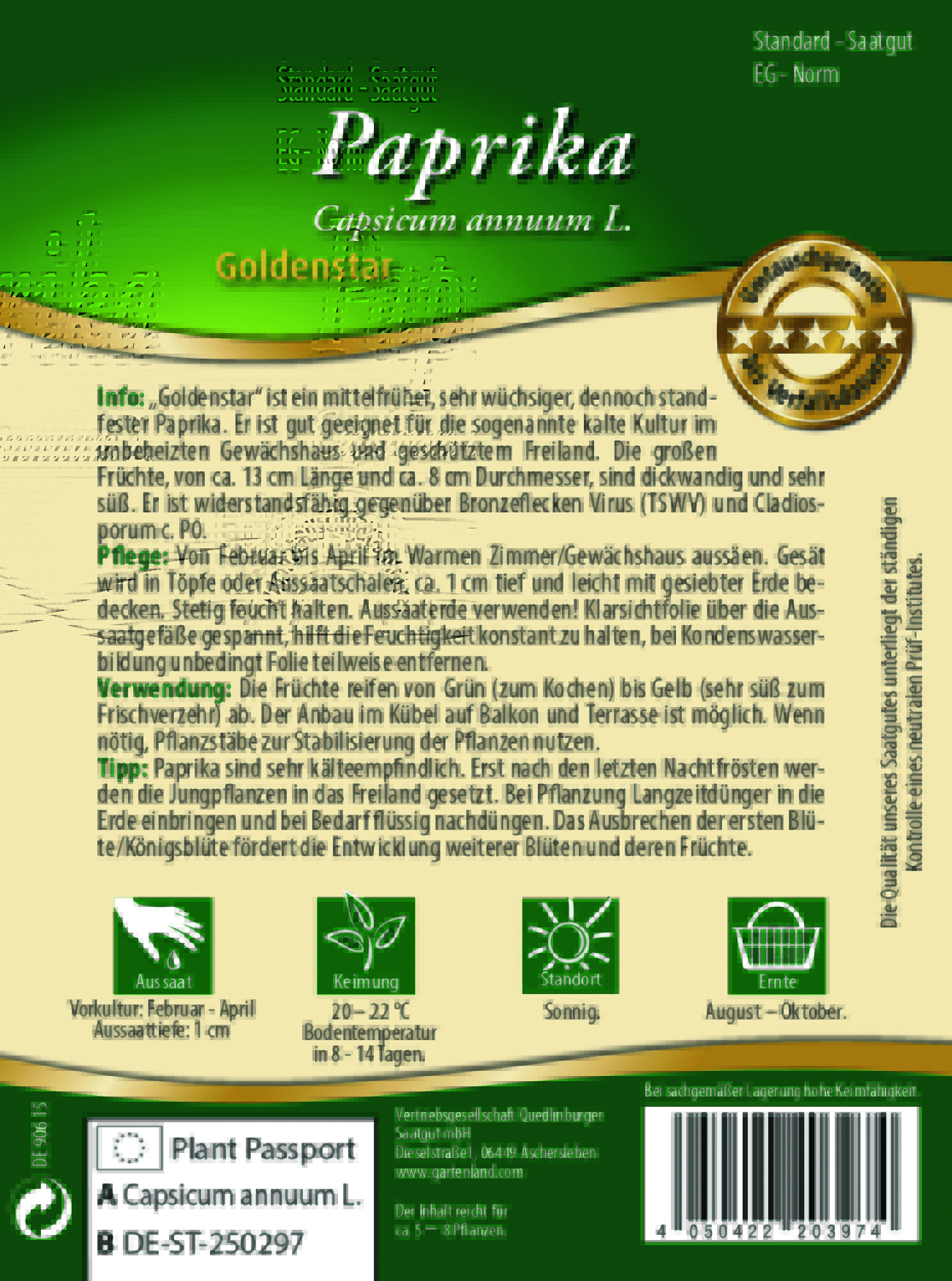Block-Paprika Goldenstar
