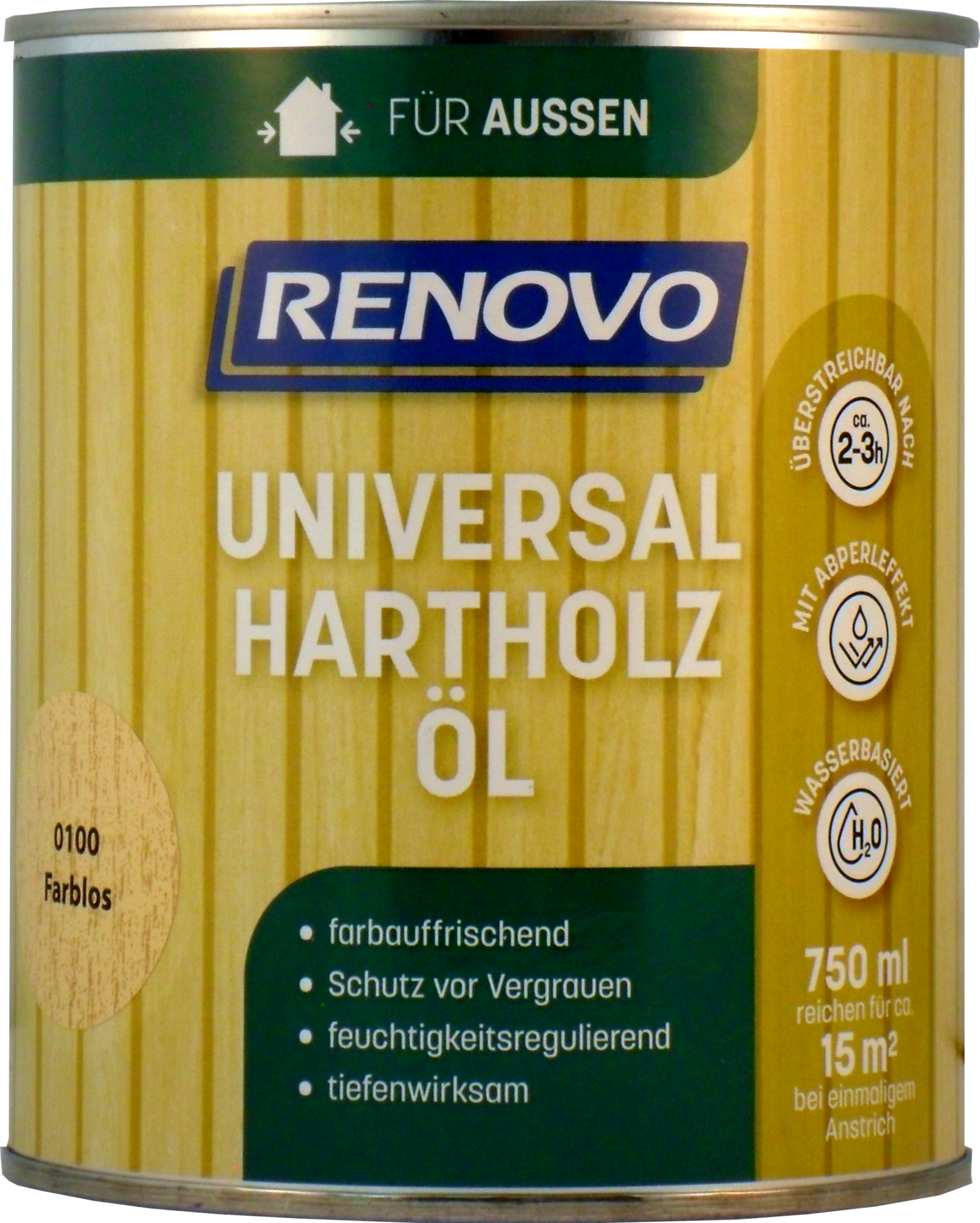 750ml Renovo Universal-Hartholzöl Farblos wasserbasis
