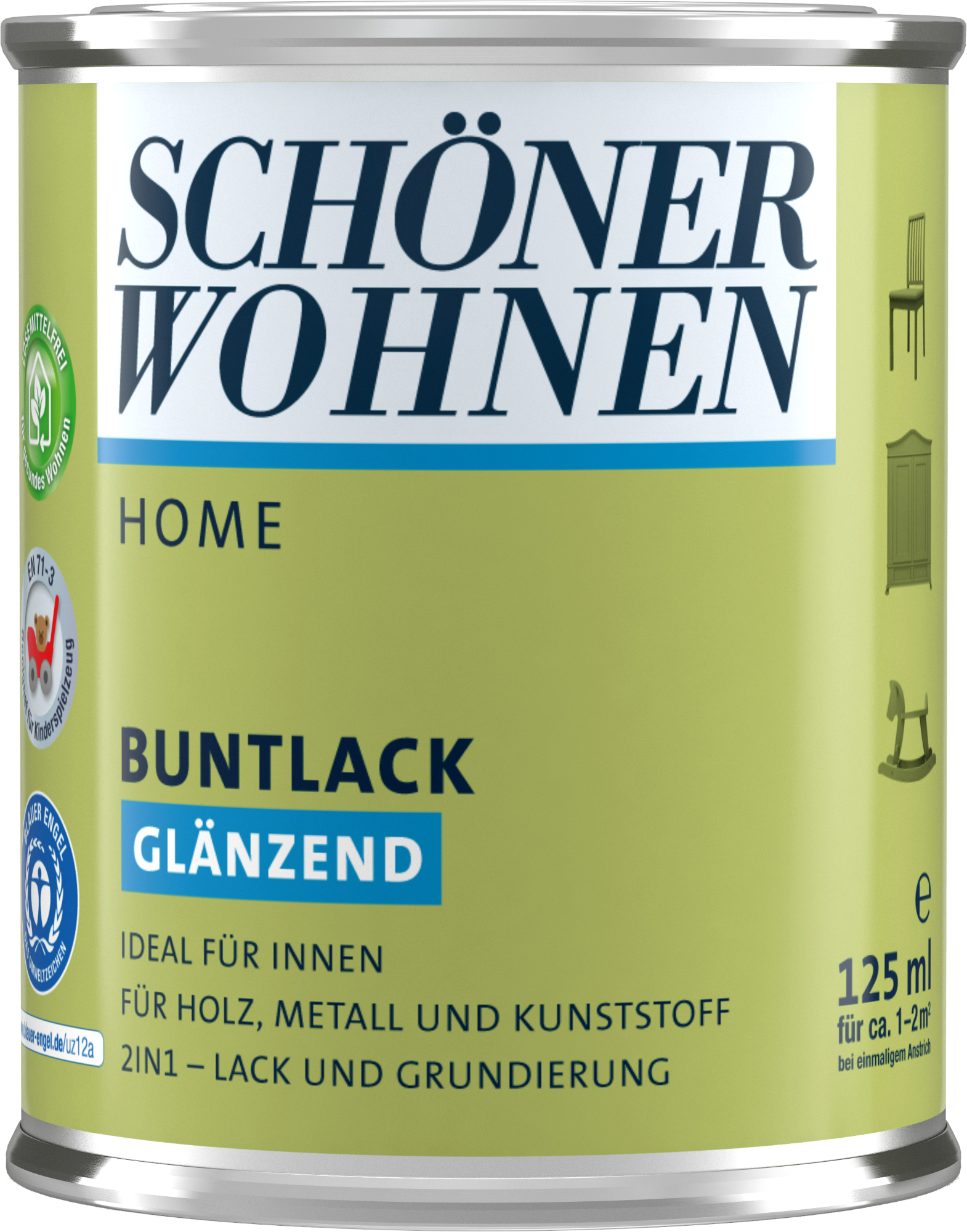 125ml Schöner Wohnen Home Buntlack glänzend, 6535 Salbeigrün