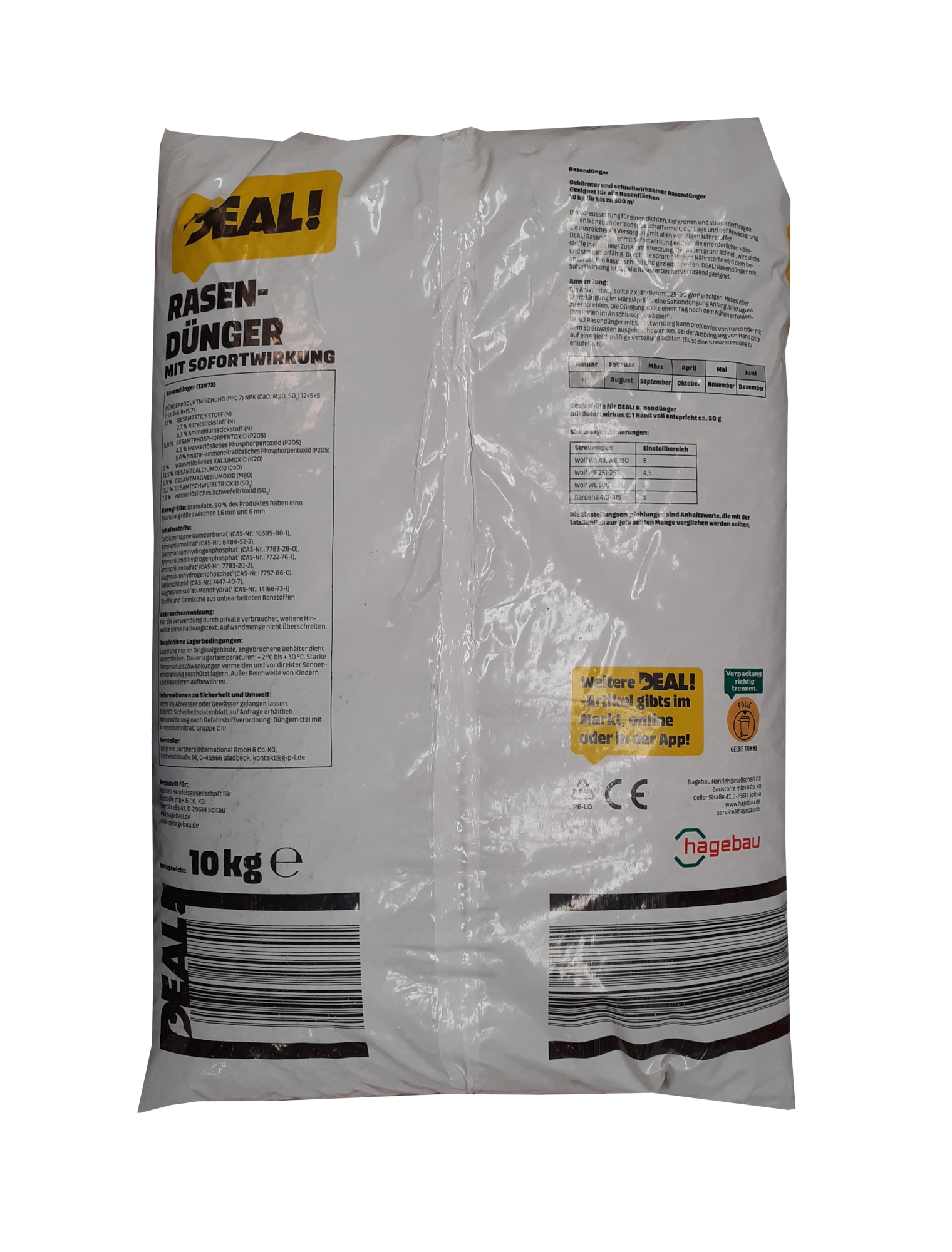 10kg DEAL Rasendünger mit Sofortwirkung 10kg DEAL Rasendünger mit Sofortwirkung