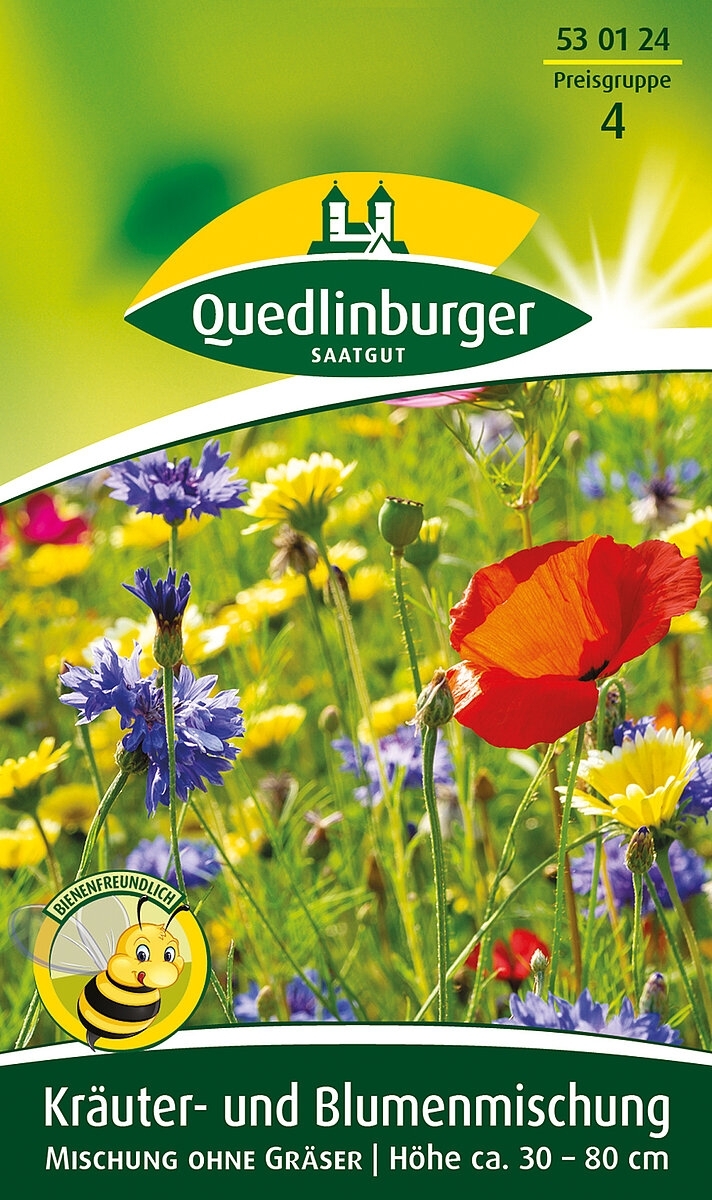 Wiesenblumen u. Kräuter Mischung ohne Gräser