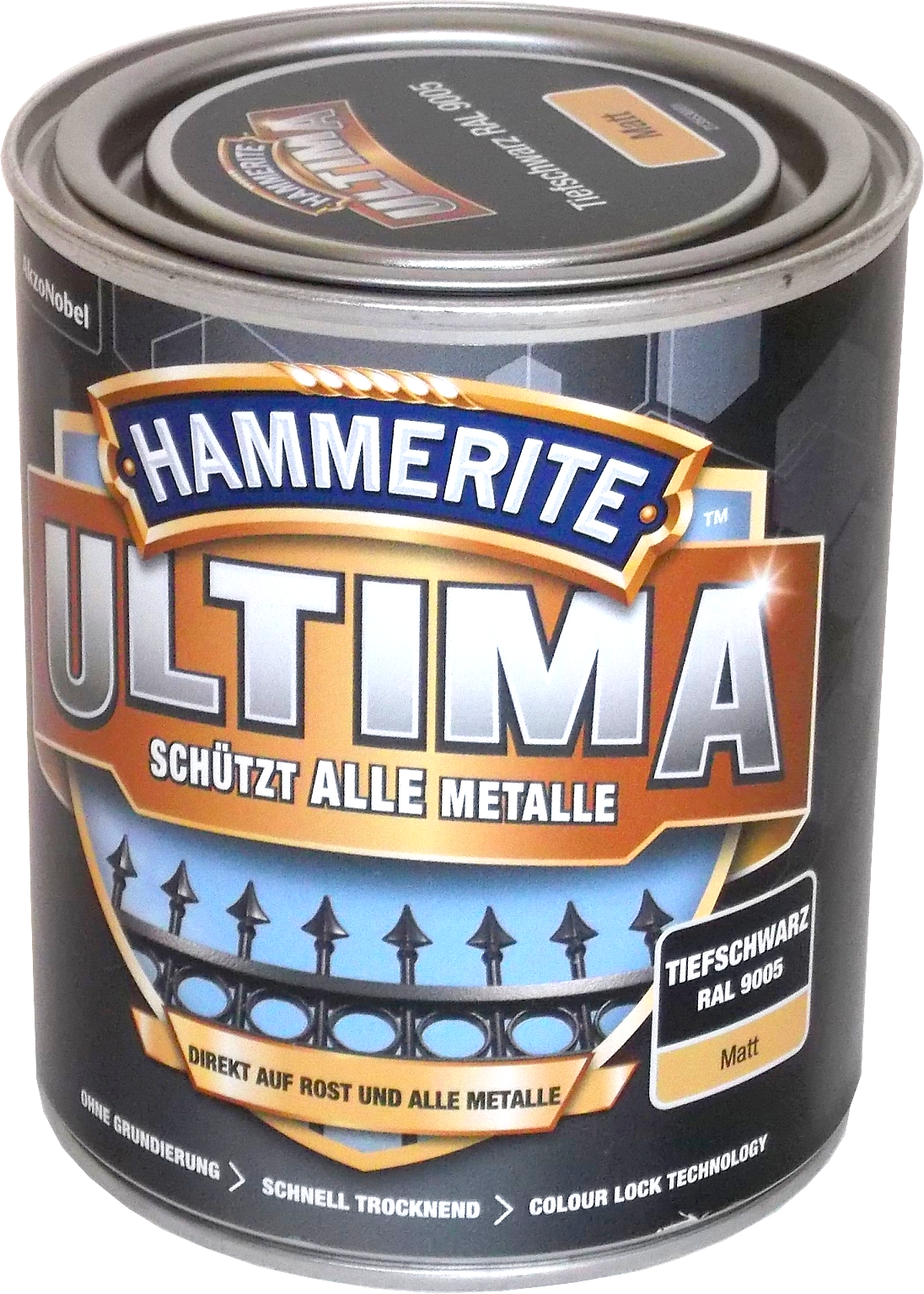 750ml Hammerite ULTIMA MSL matt Tiefschwarz 750ml Hammerite ULTIMA MSL matt Tiefschwarz