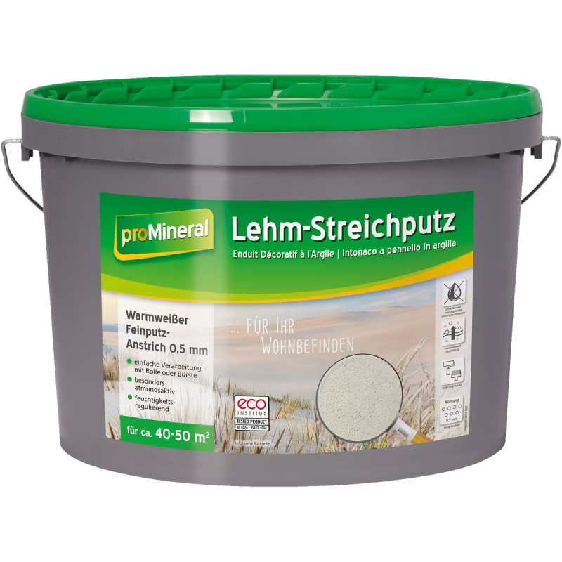 18 kg proMineral Lehm- Streichputz 18 kg pronatur Lehm- Streichputz