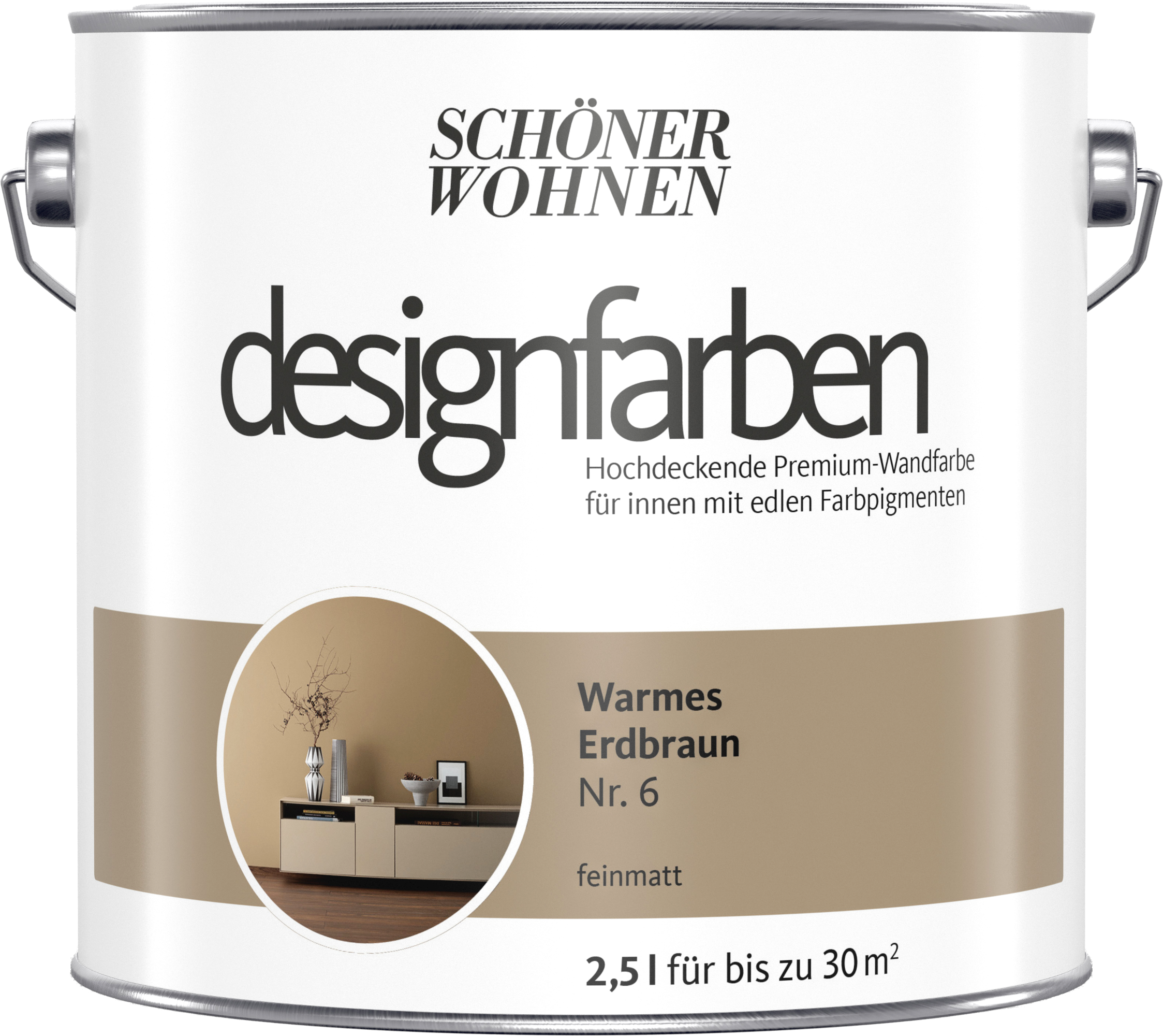 2,5L Schöner Wohnen Designfarbe Warmes Erdbraun 6 2,5L Schöner Wohnen Designfarbe Warmes Erdbraun 6