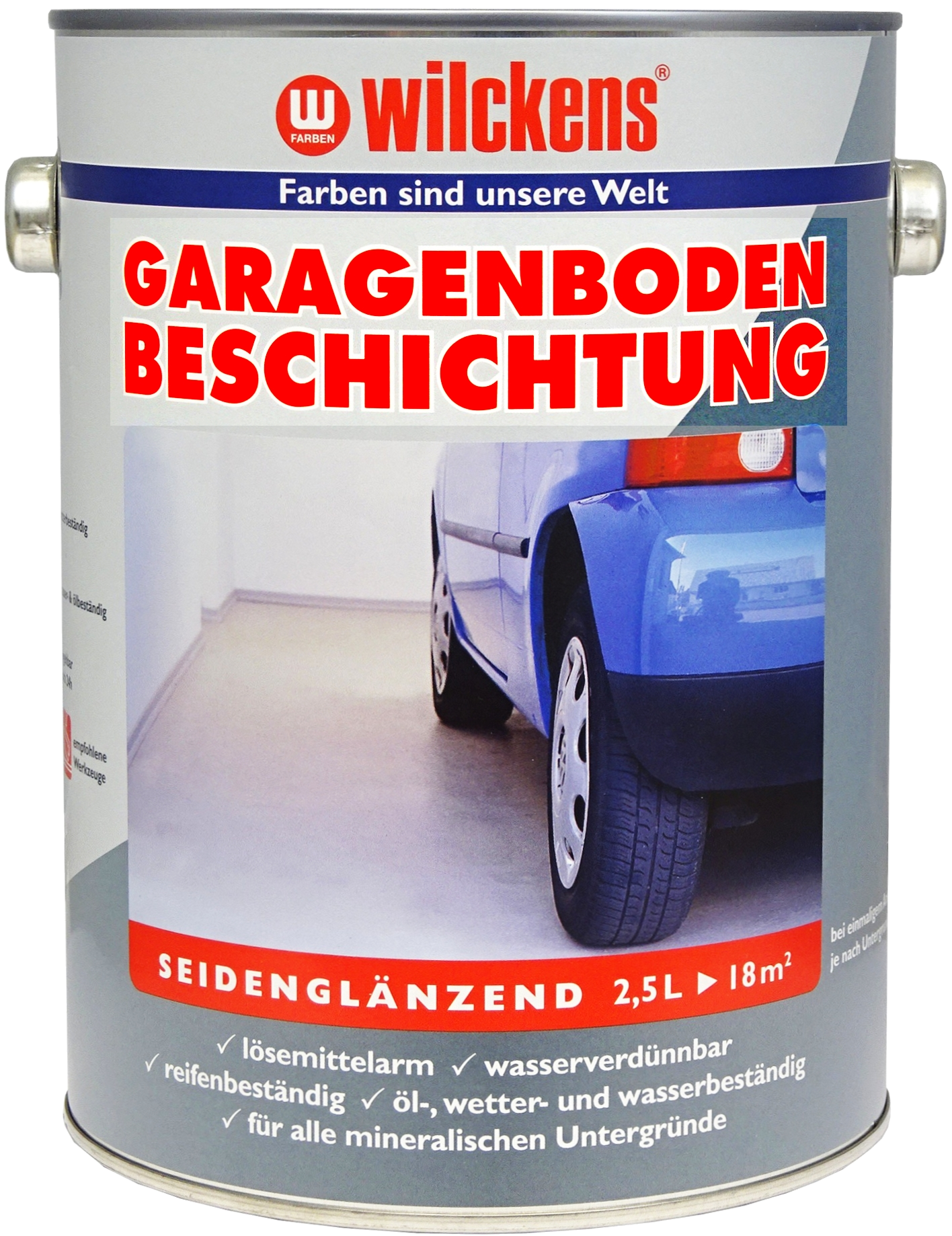 2,5L WILCKENS Garagenbodenbeschichtung SILBERgrau 7001 2,5L WILCKENS Garagenbodenbeschichtung SILBERgrau 7001