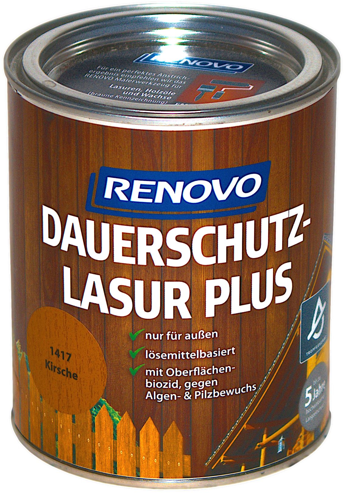 750ml Renovo Dauerschutzlasur PLUS Nr.1417 Oregon Pine ehemals Kirsche