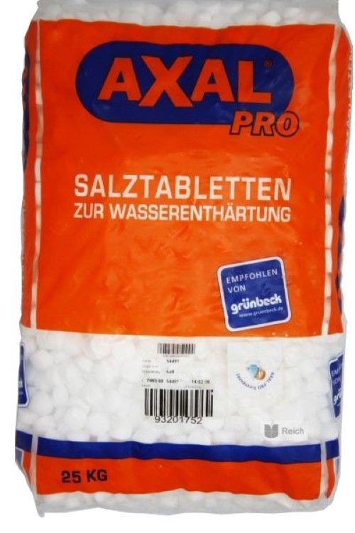 25kg Salztabletten für Wasserenthärtung AXAL 25kg Salztabletten für Wasserenthärtung AXAL