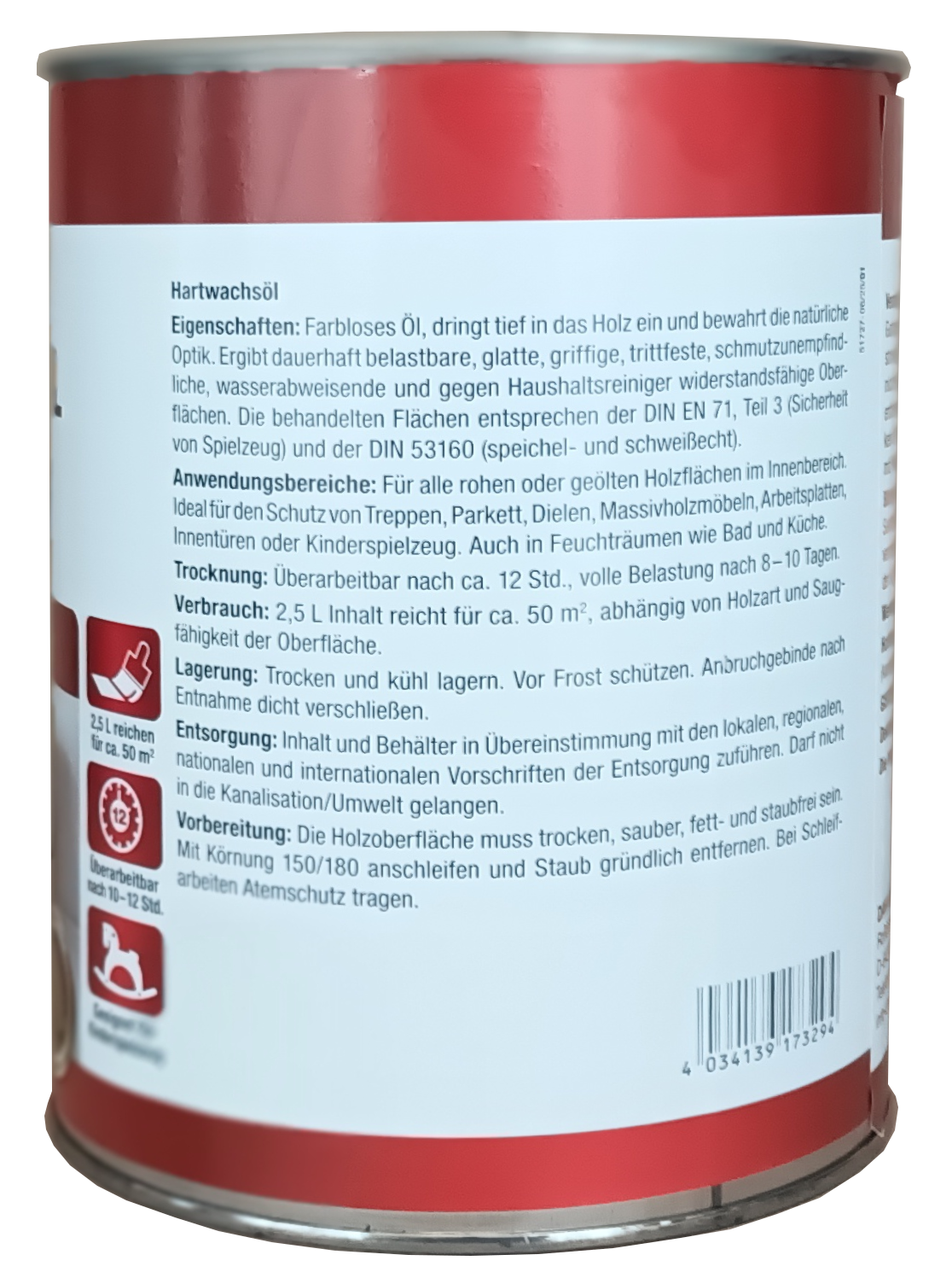 2,5L Clou Hartwachsöl farblos