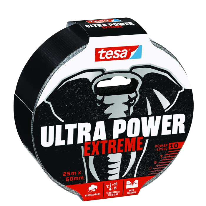 tesa® Ultra Power Extreme Reparaturband Farbe schwarz, Länge 25m, Breite 50mm tesa® Ultra Power Extreme Reparaturband Farbe schwarz, Länge 25m, Breite 50mm