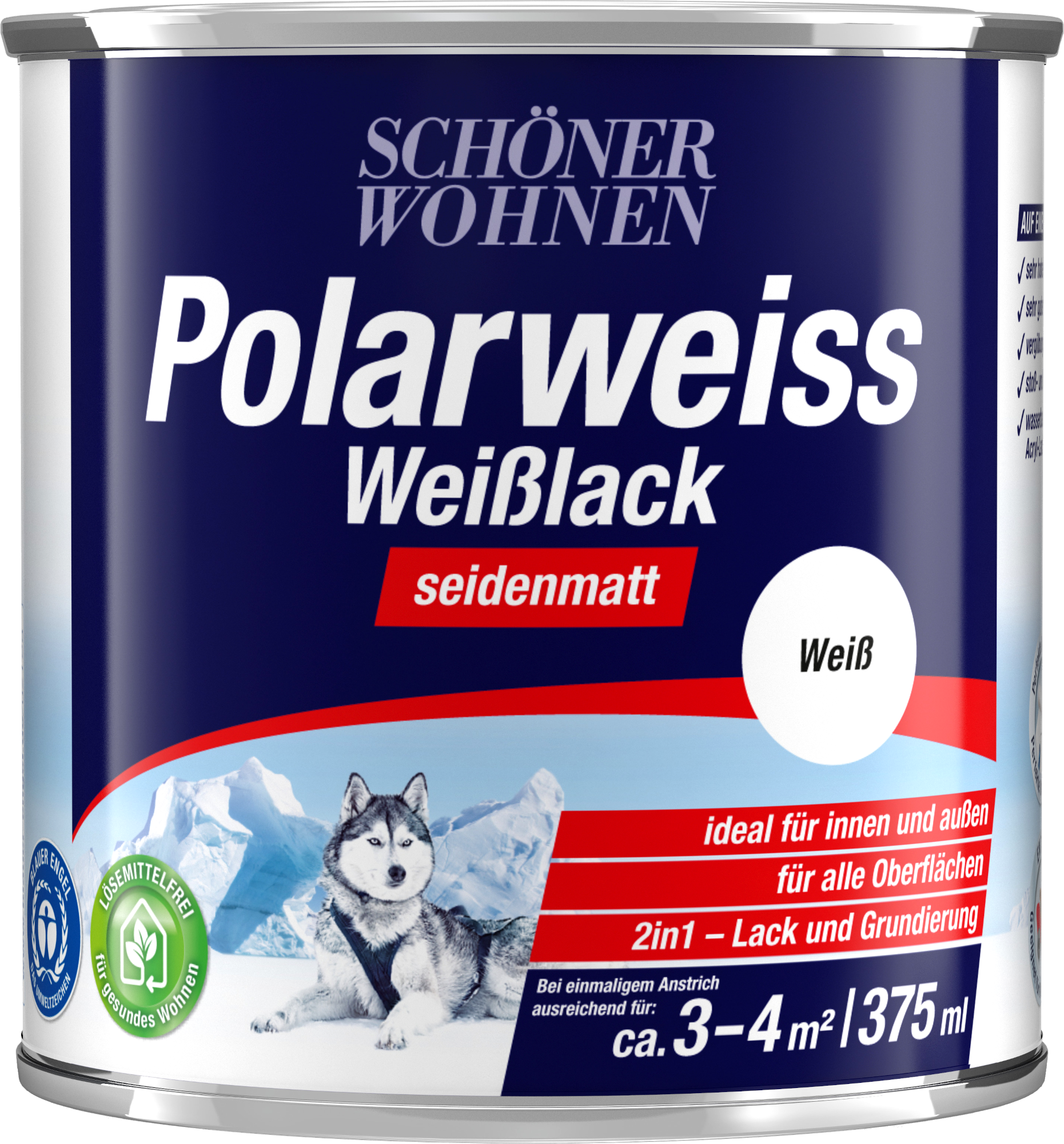375ml Schöner Wohnen Polarweiss Weisslack seidenmatt