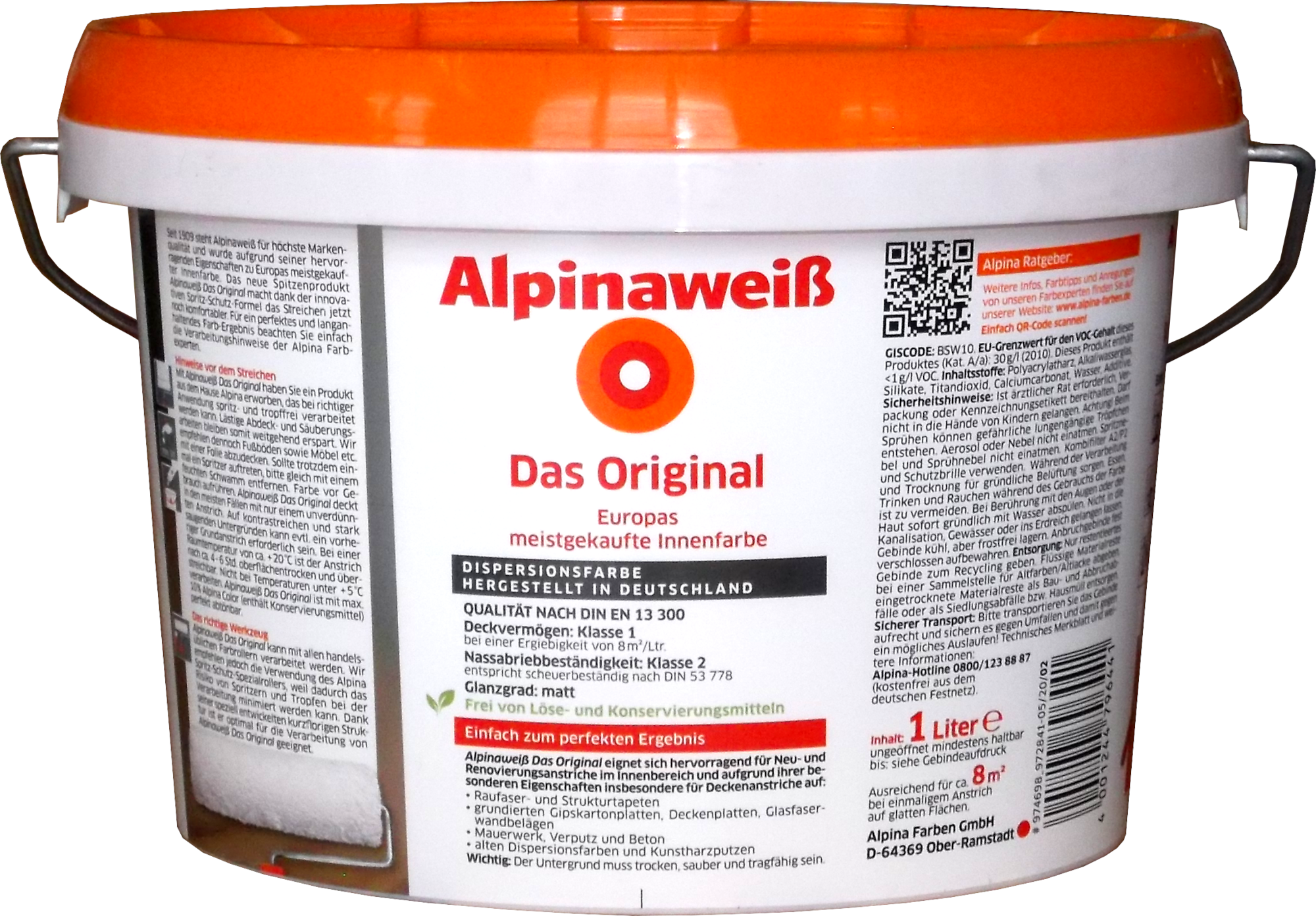 1L Alpinaweiß Das Original Spritzfrei 1L Alpinaweiß Das Original Spritzfrei