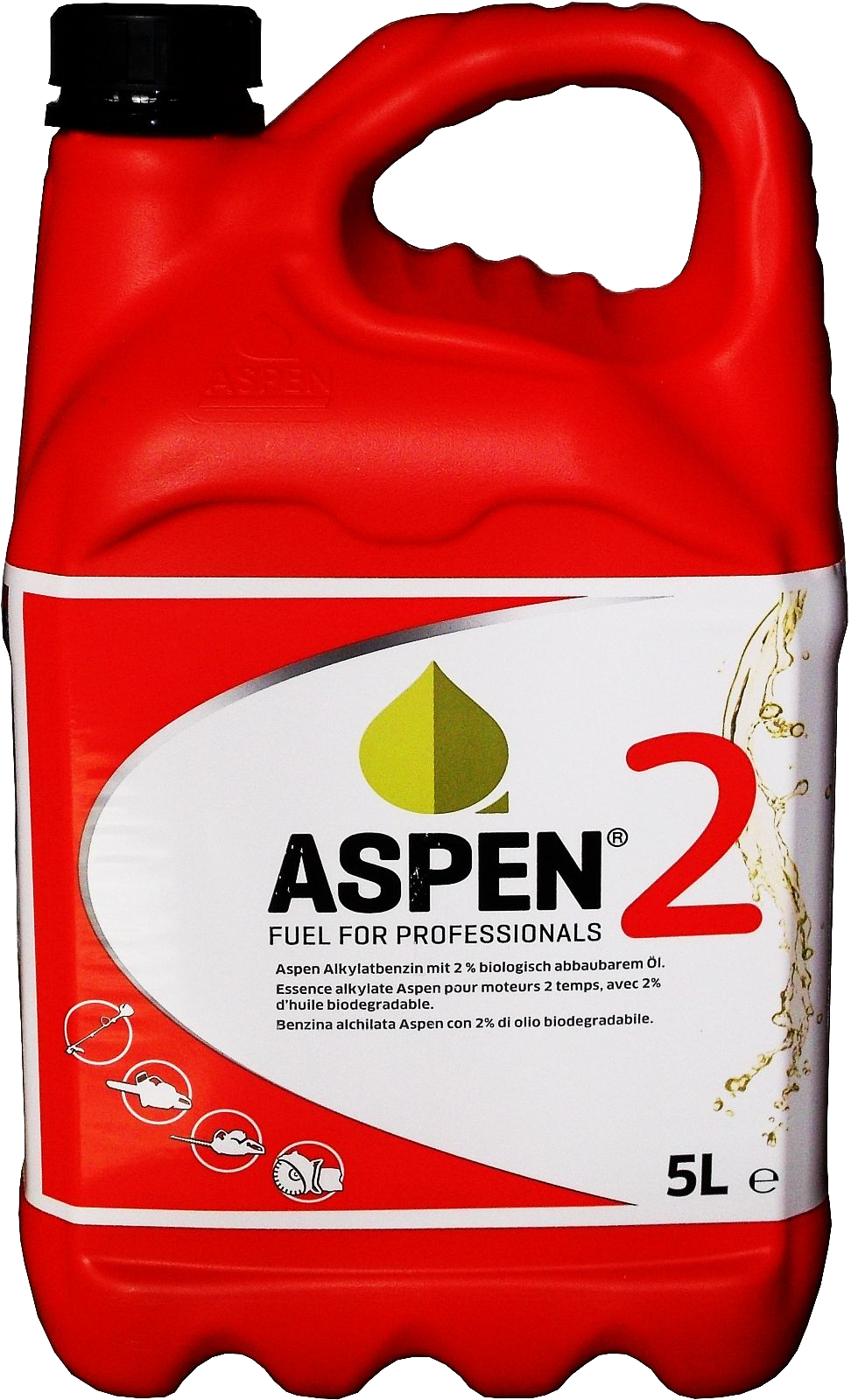 5 Liter ASPEN 2Takt Alkylatbenzin mit 2% Öl für 2-Takt-Motoren 5 Liter ASPEN 2Takt Alkylatbenzin mit 2% Öl für 2-Takt-Motoren