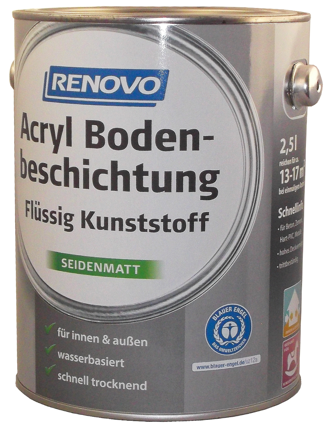2,5L Renovo Acryl - Bodenbeschichtung kieselgrau 2,5L Renovo Acryl - Bodenbeschichtung kieselgrau