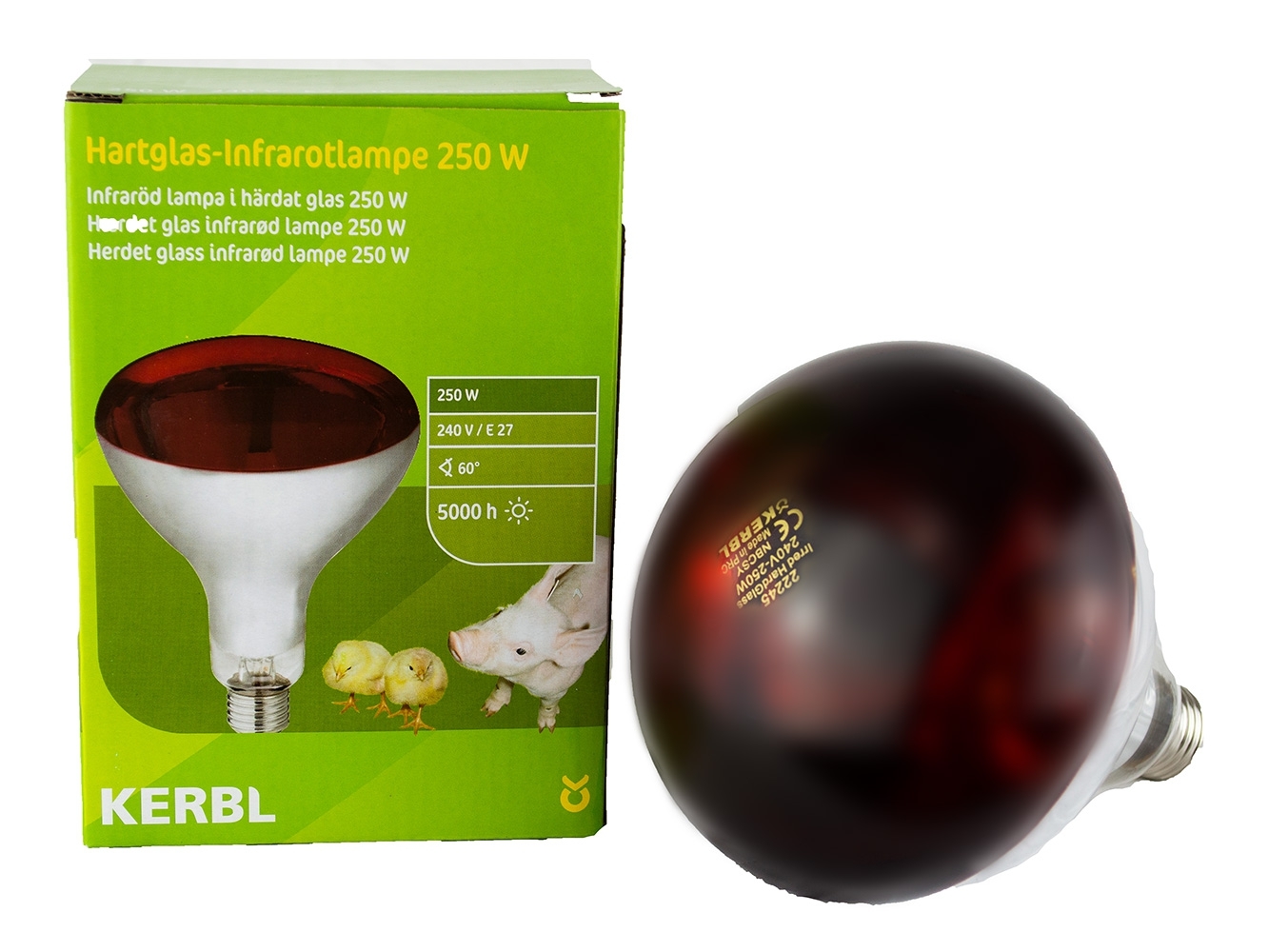250 Watt Hartglas- Infrarotstrahler Euro Farm 250 Watt Hartglas- Infrarotstrahler Euro Farm