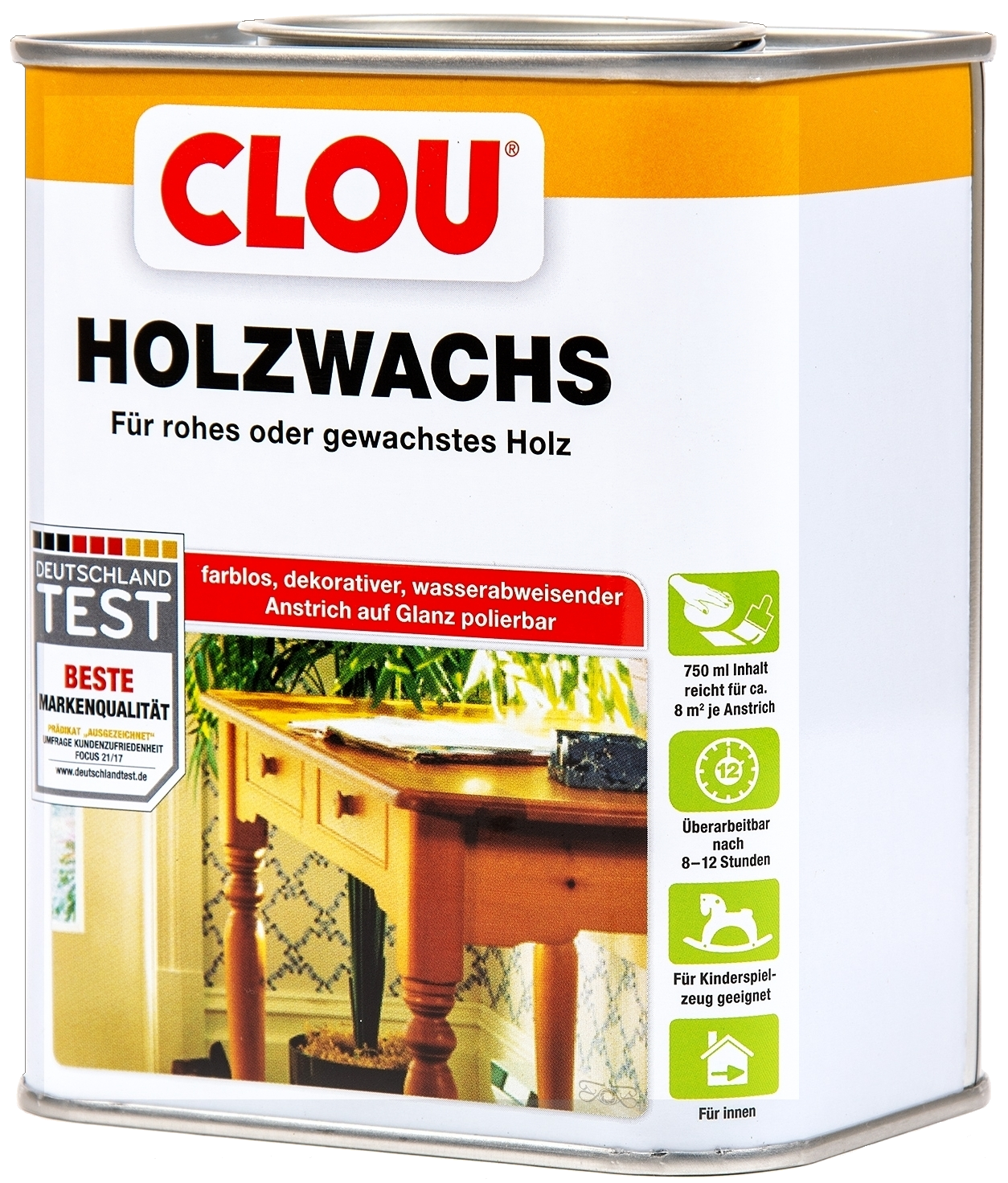 750ml Clou Holzwachs W1 farblos 750ml Clou Holzwachs W1 farblos