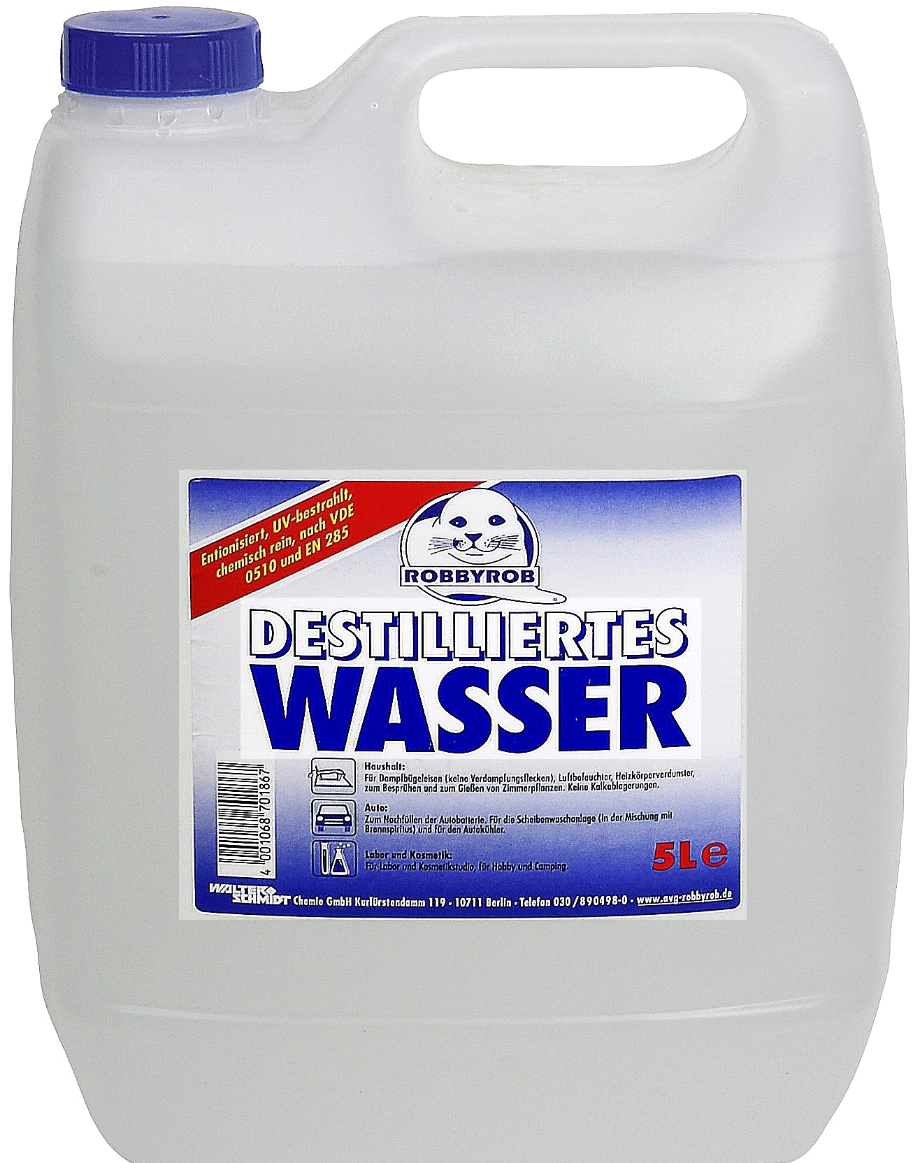 5L Destilliertes Wasser 5L Destilliertes Wasser