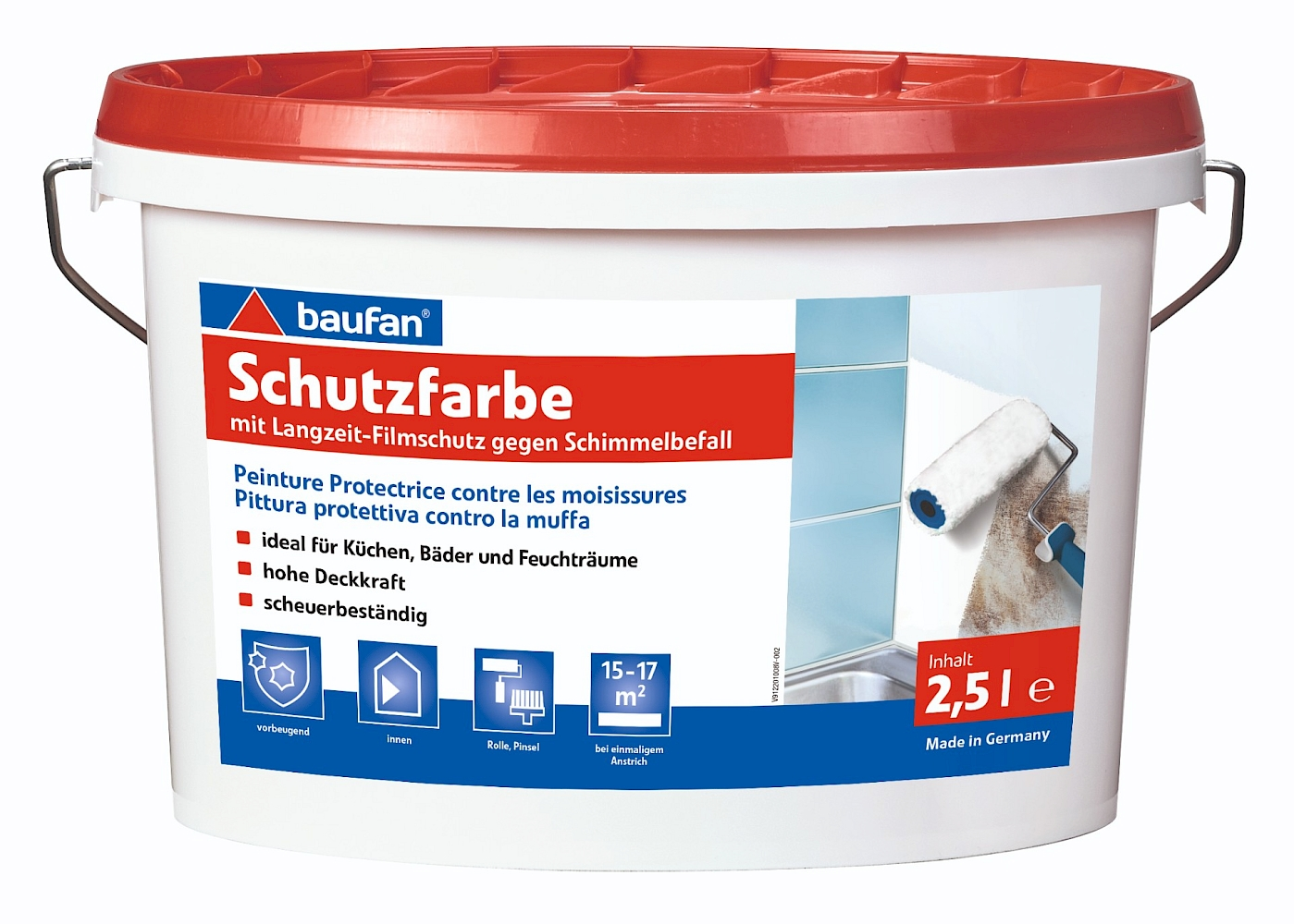 2,5 Liter Baufan Anti-Schimmelfarbe