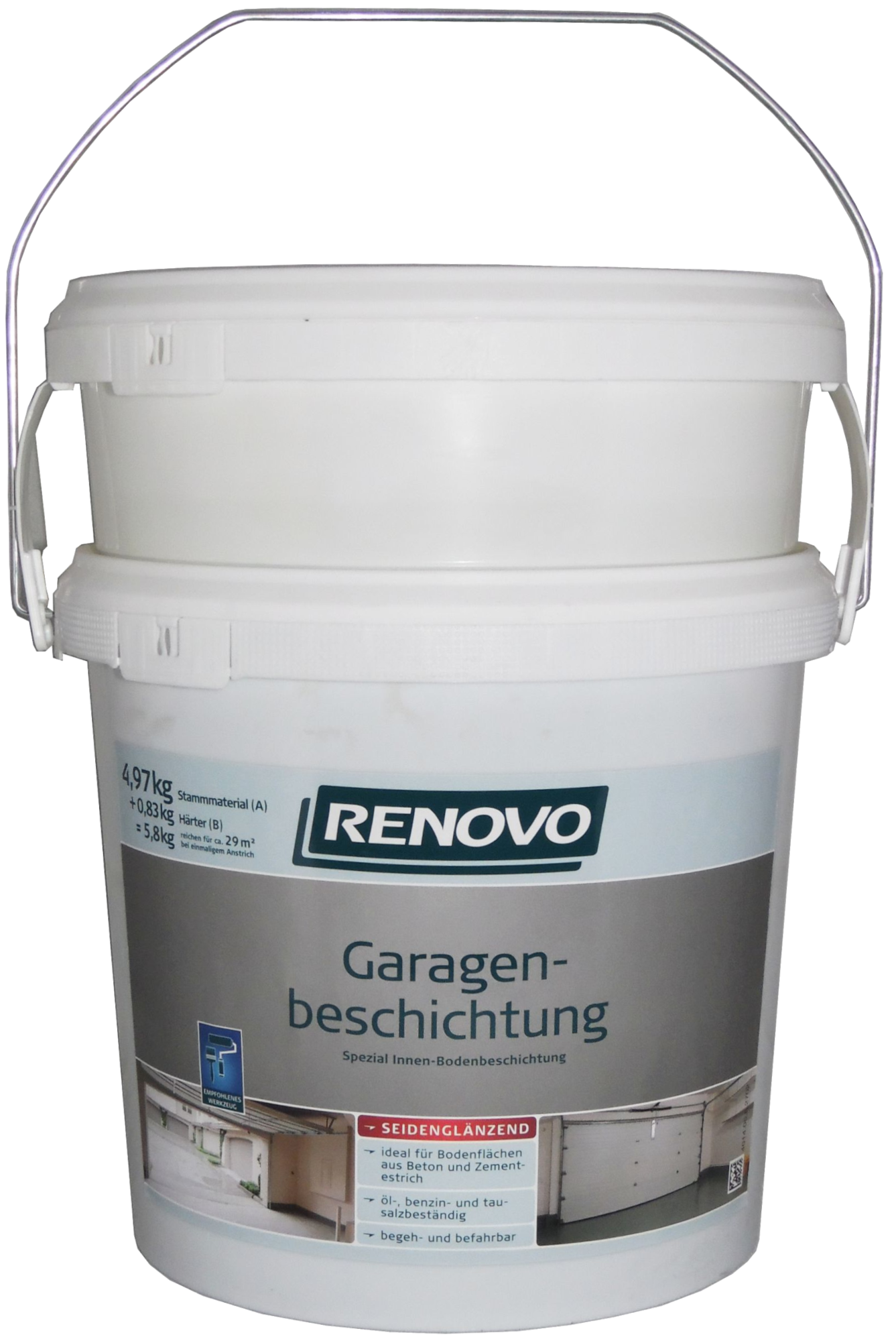 5,8Kg Garagen-Boden-Beschichtung 2-K steingrau 5,8Kg Garagen-Boden-Beschichtung 2-K steingrau