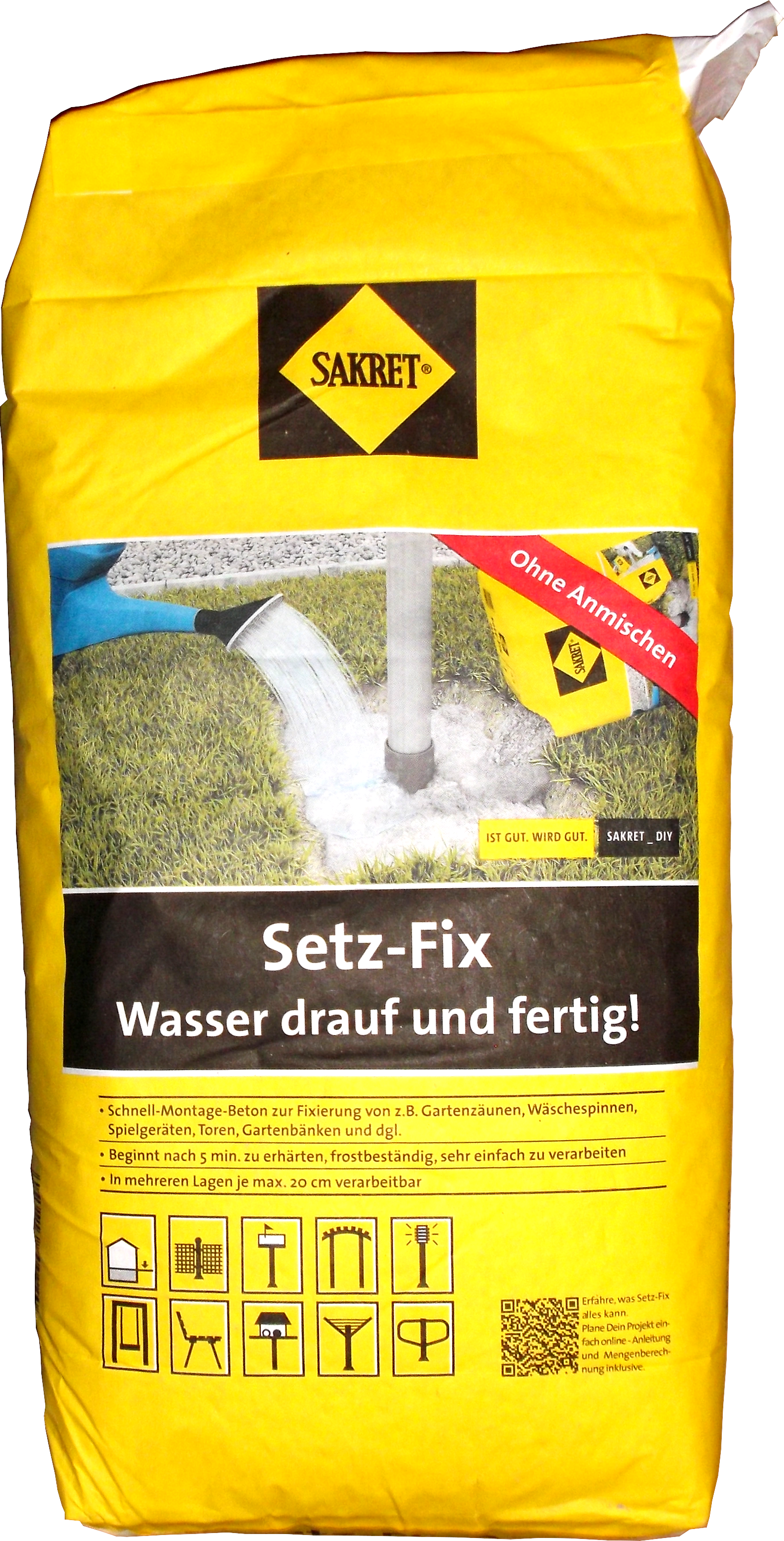 25kg SAKRET Setz-Fix Schnellbeton Gartenbeton 25kg SAKRET Setz-Fix Schnellbeton Gartenbeton