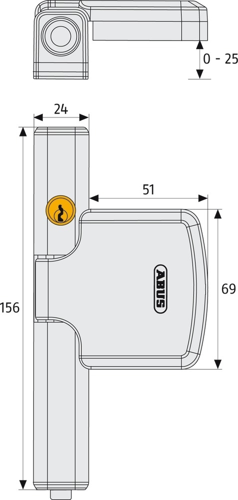 ABUS Fensterschloß FTS206 braun ABUS Fensterschloß FTS206 braun