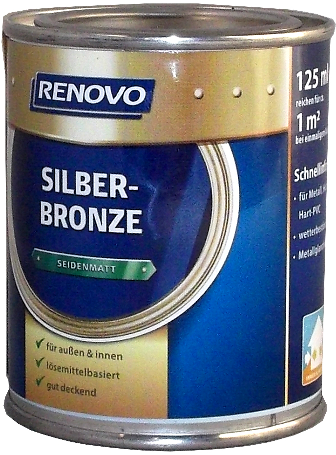 125ml Renovo Silberbronze, wetterfest 125ml Renovo Silberbronze, wetterfest