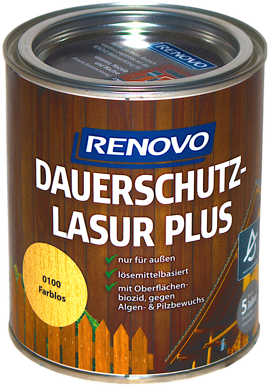 750ml Renovo Dauerschutzlasur PLUS Nr.0100 Farblos