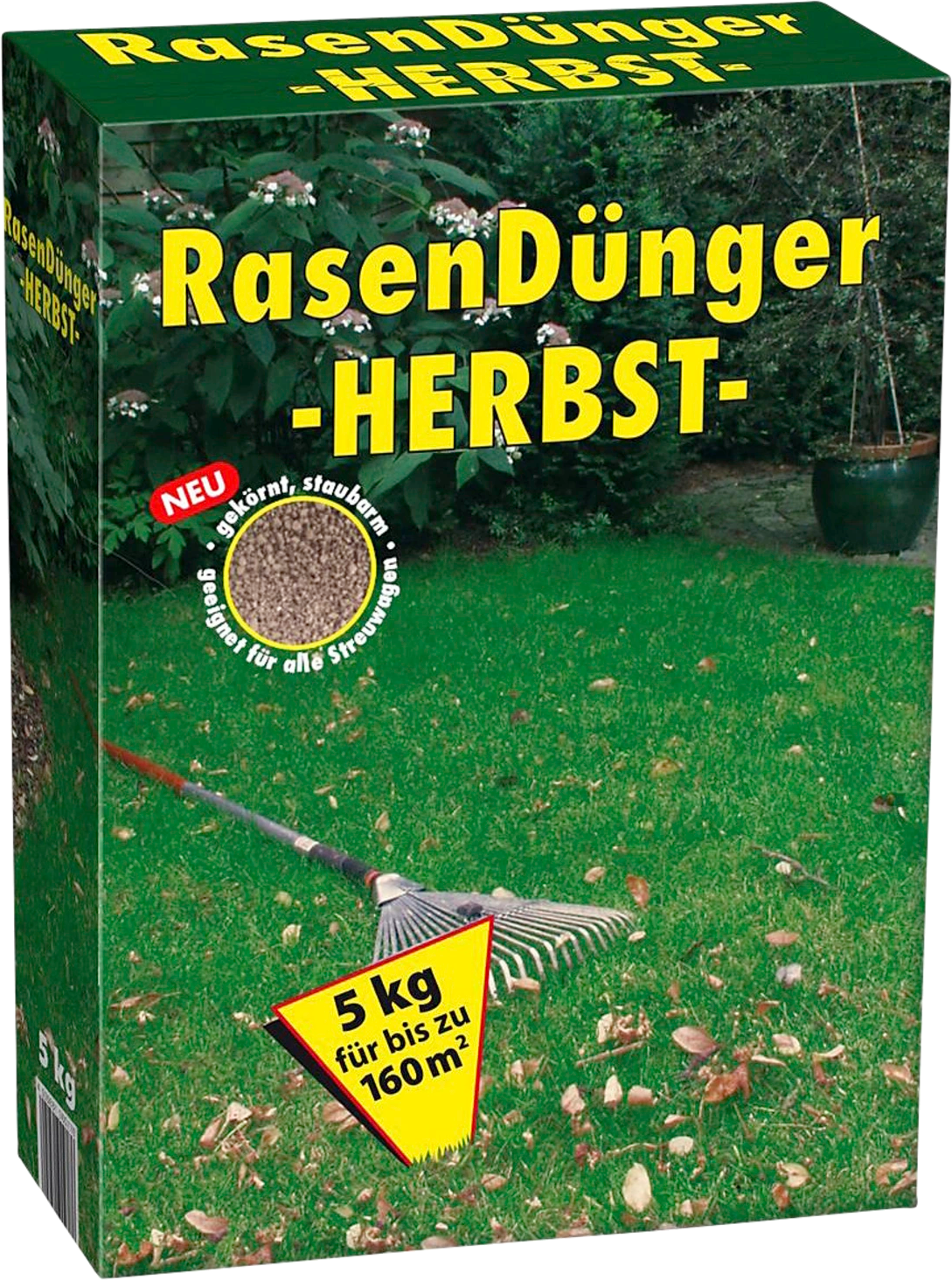 Rasendünger Herbst, 5 kg, für 160 m², Granulat, für den Herbst