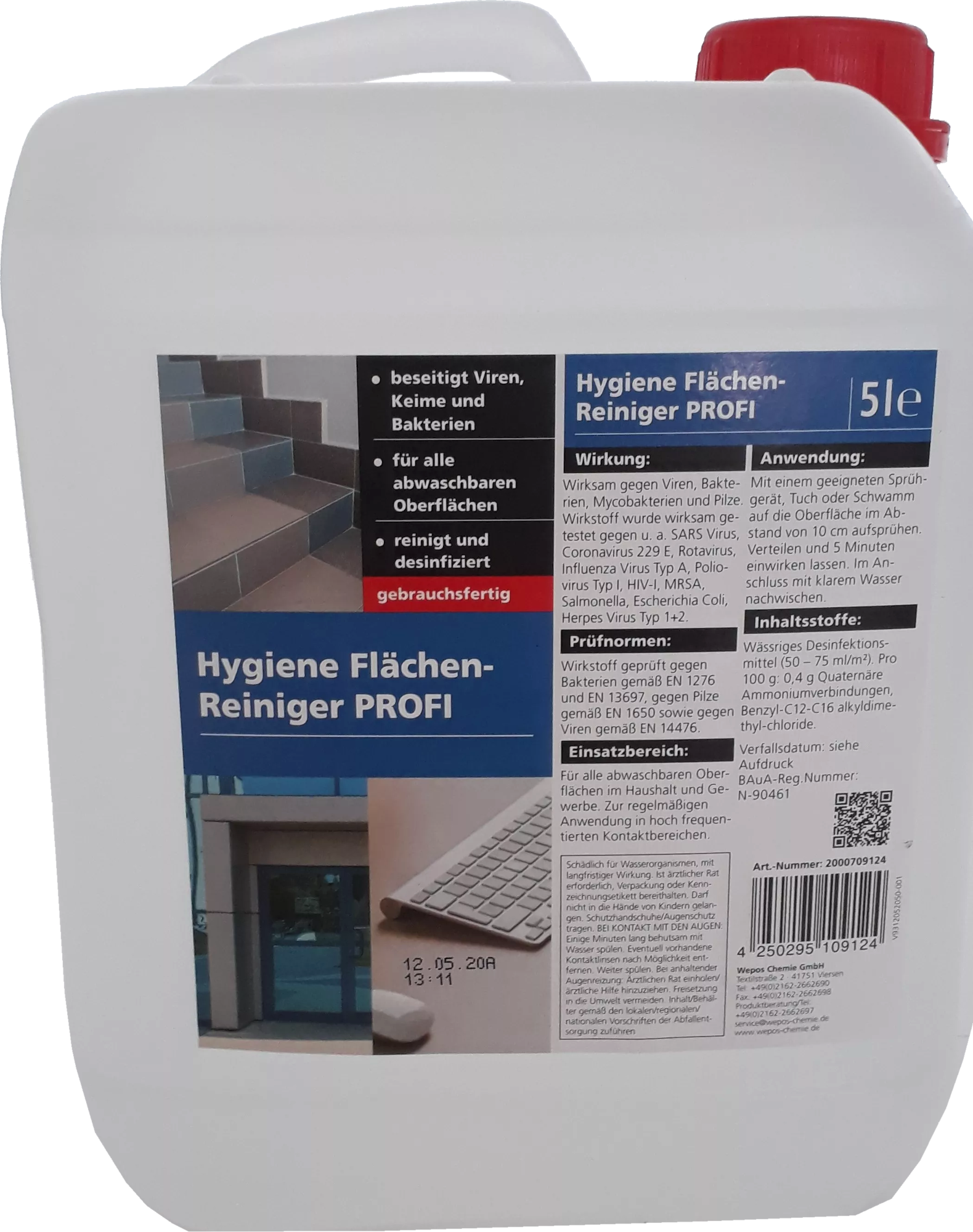 Hygiene Flächen-Reiniger PROFI Kanister 5 L Hygiene Flächen-Reiniger PROFI Kanister 5 L