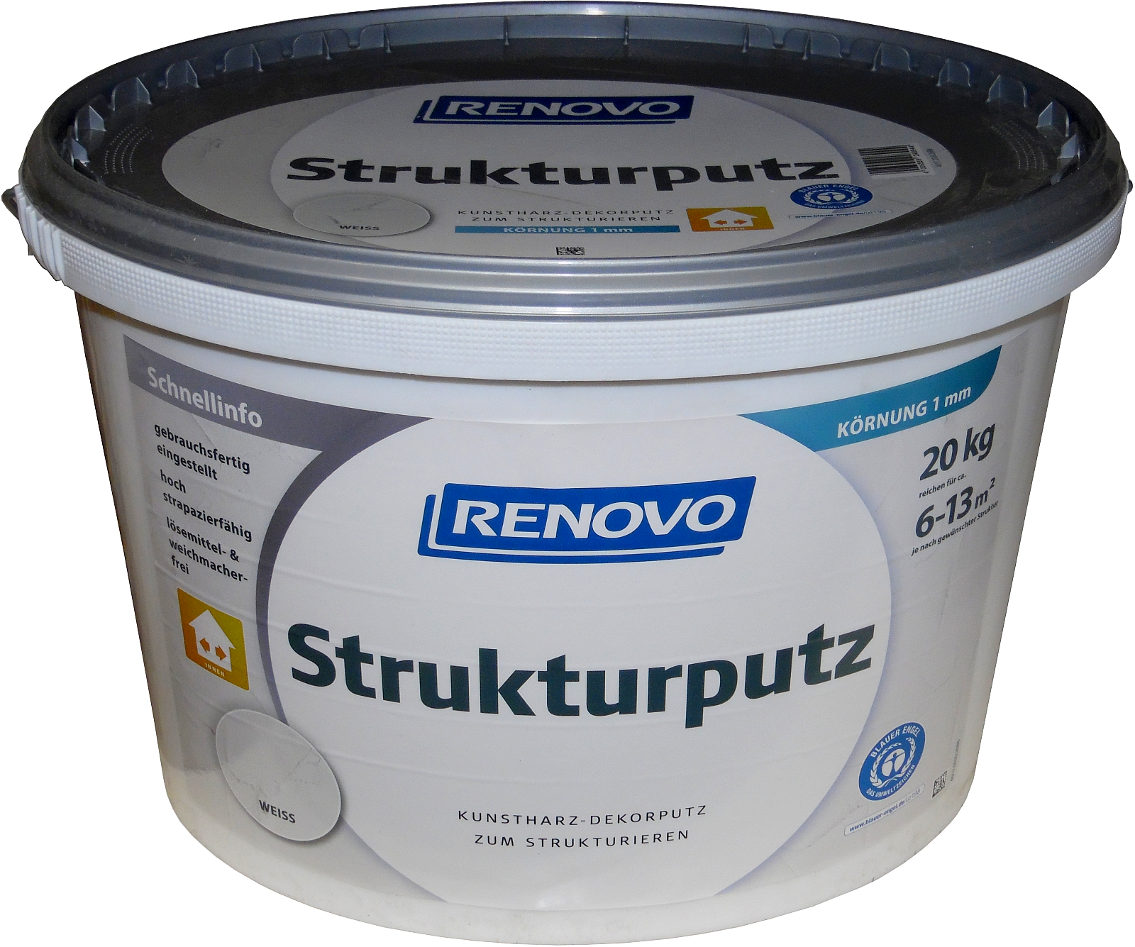 20kg Renovo Sturkturputz 1mm Weiss Innen & Außen 20kg Renovo Sturkturputz 1mm Weiss Innen & Außen