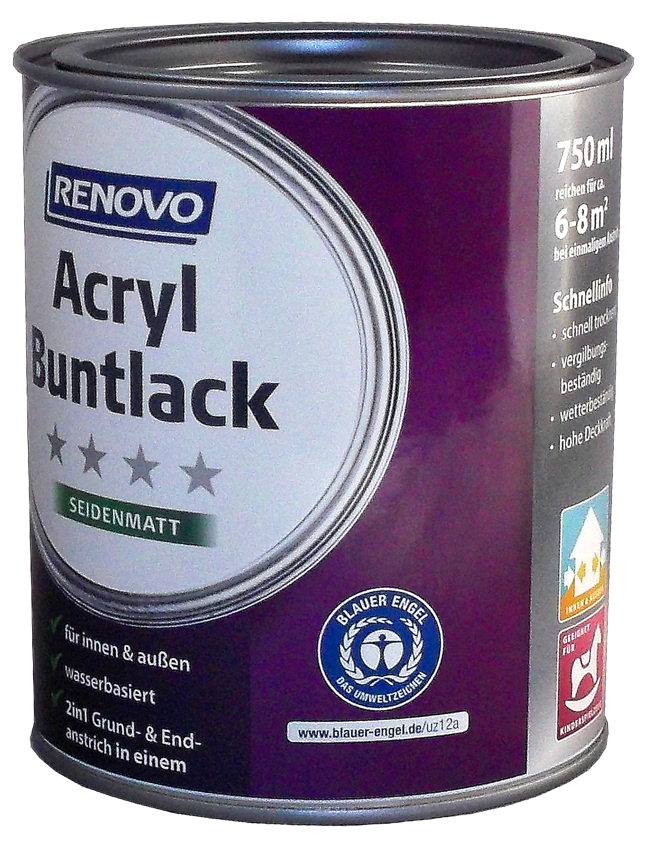 375ml Renovo Acryl Seidenmattlack RAL 8001 ockerbraun