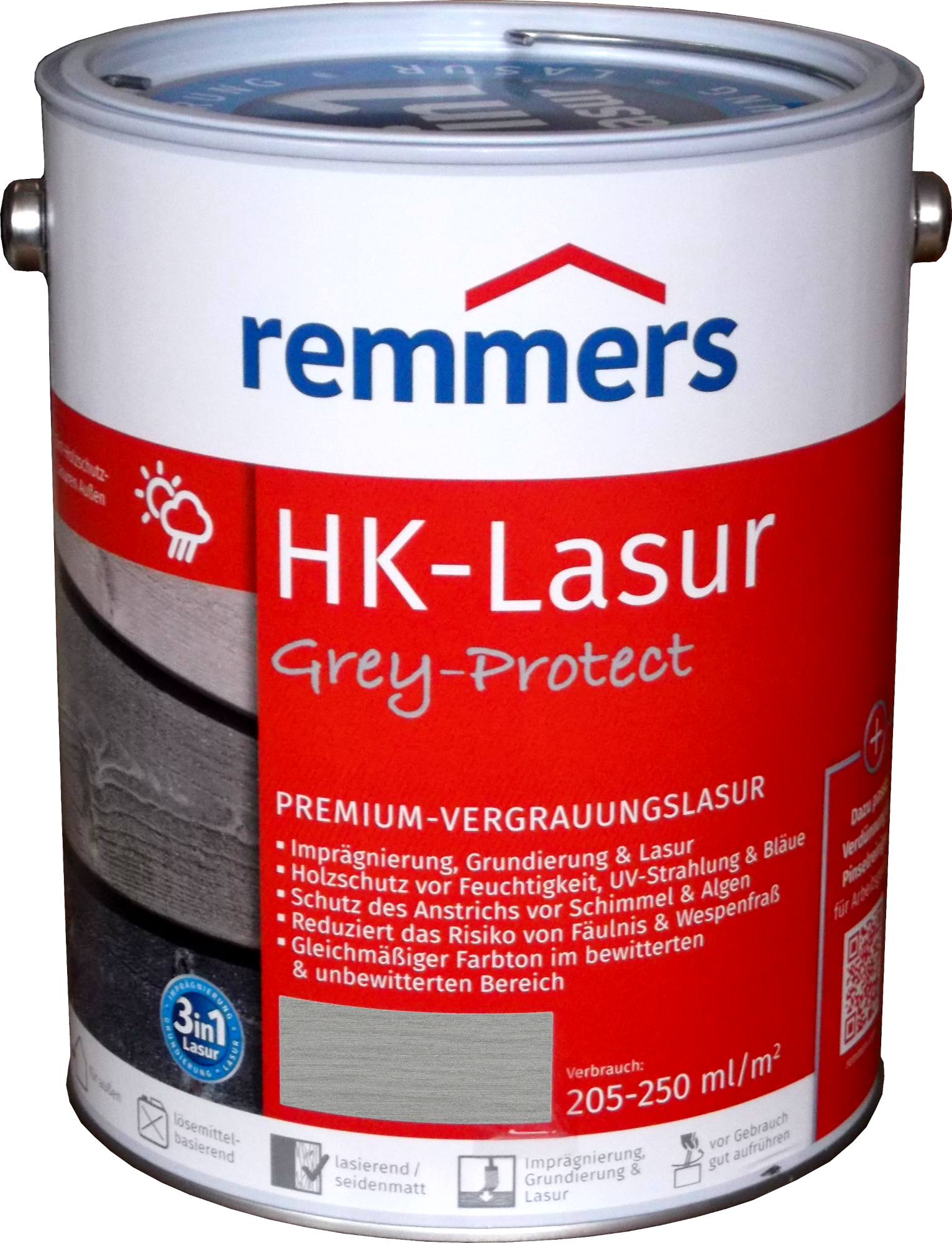 5L Remmers HK Lasur Platingrau Grey Protect 5L Remmers HK Lasur Platingrau Grey Protect