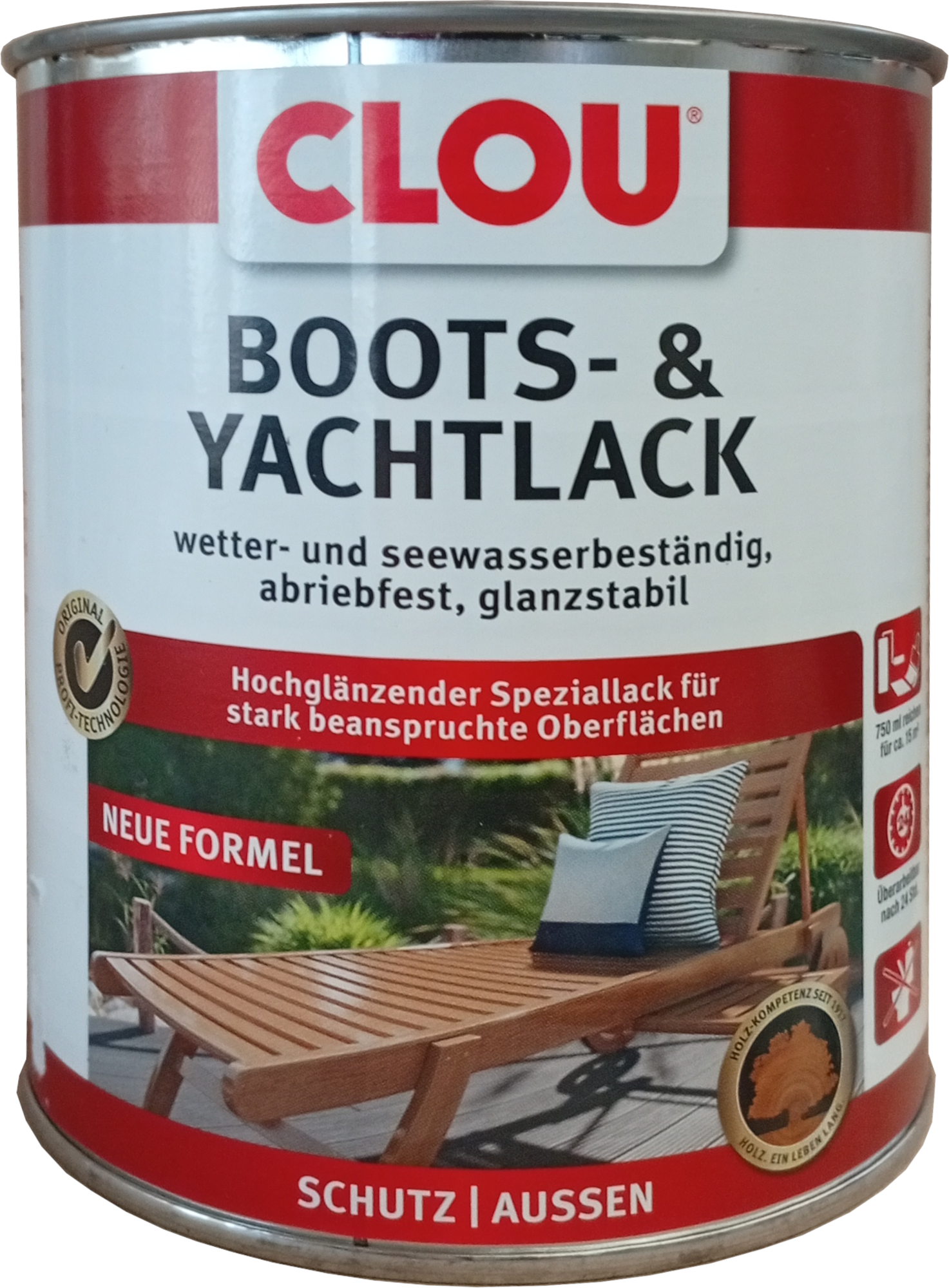 750ml Clou Boots- & Yachtlack transparent