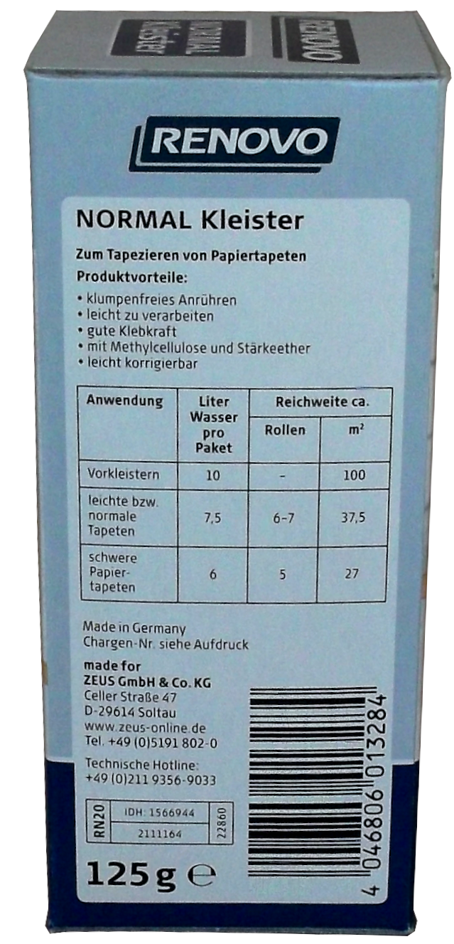 125g RENOVO Normalkleister 125g RENOVO Normalkleister