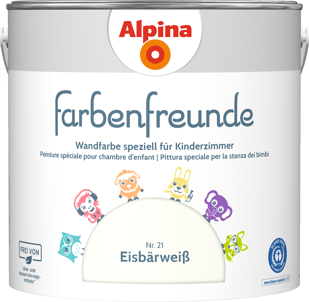 2,5l ALPINA Farbenfreunde Nr.21 Eisbärweiß 2,5l ALPINA Farbenfreunde Nr.21 Eisbärweiß