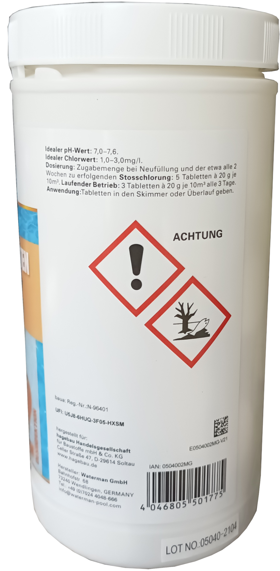 1kg Mr.Gardener Chlor Mini Tabletten 1kg Mr.Gardener Chlor Mini Tabletten