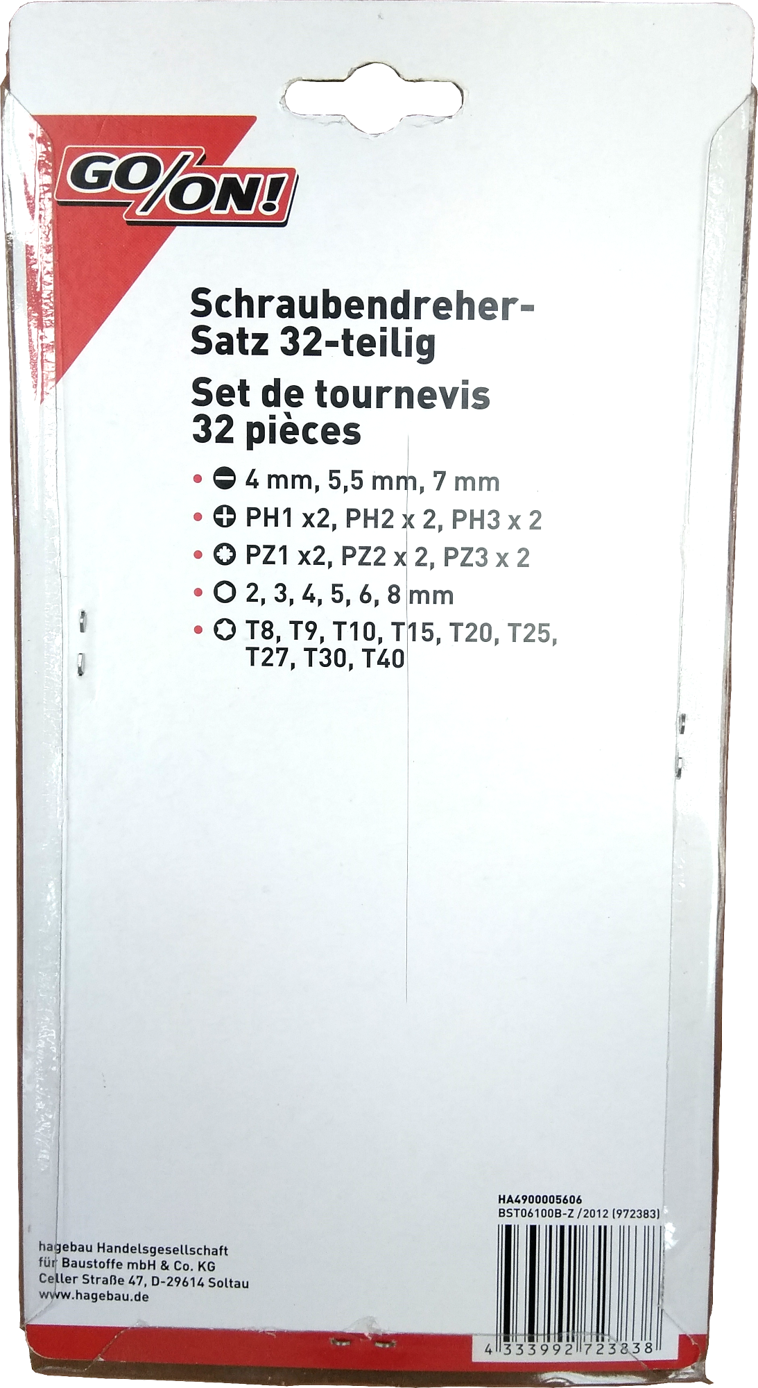 GO/ON Schraubendrehersatz 32-tlg