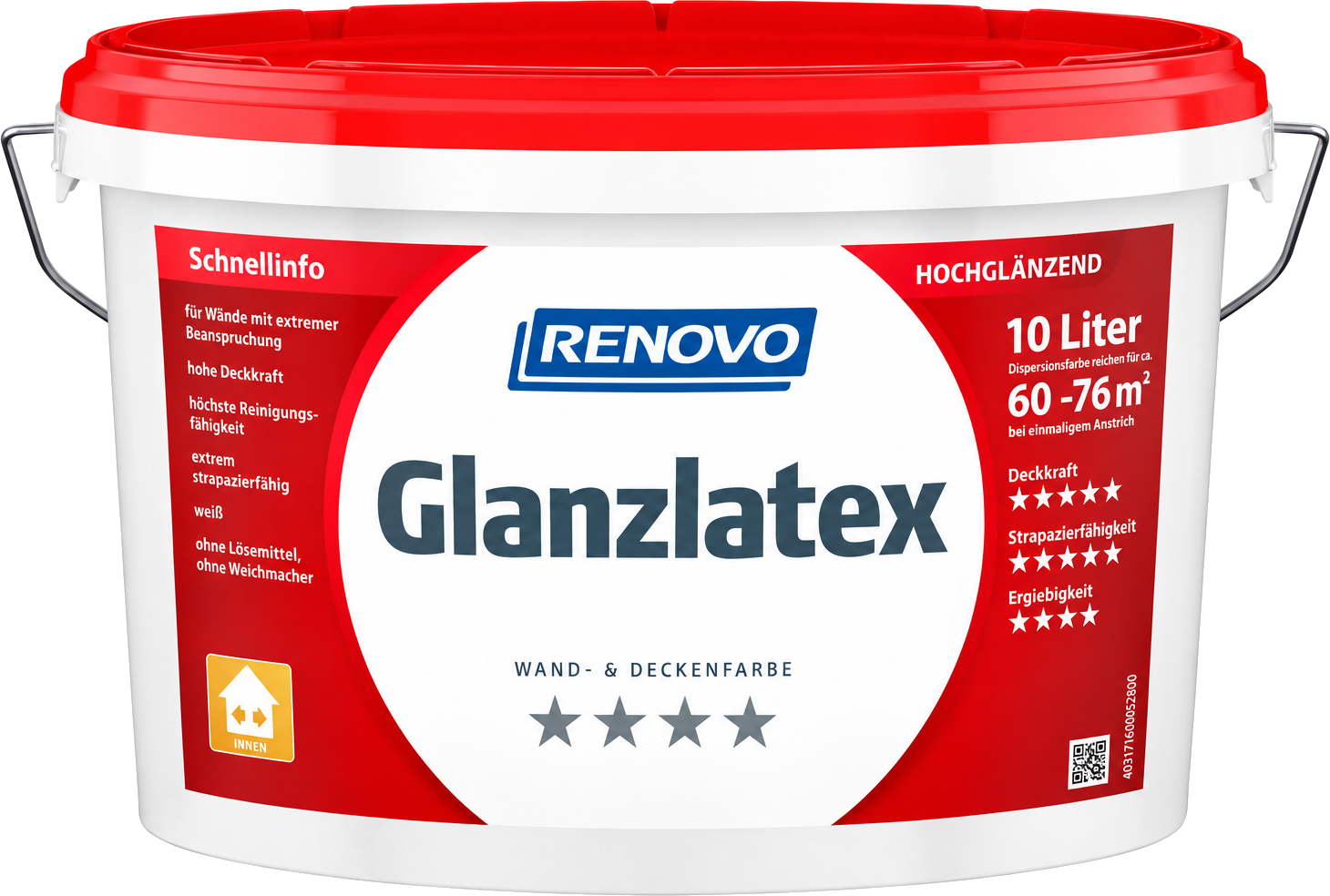10L Renovo Glanzlatex Weiß hochglänzend